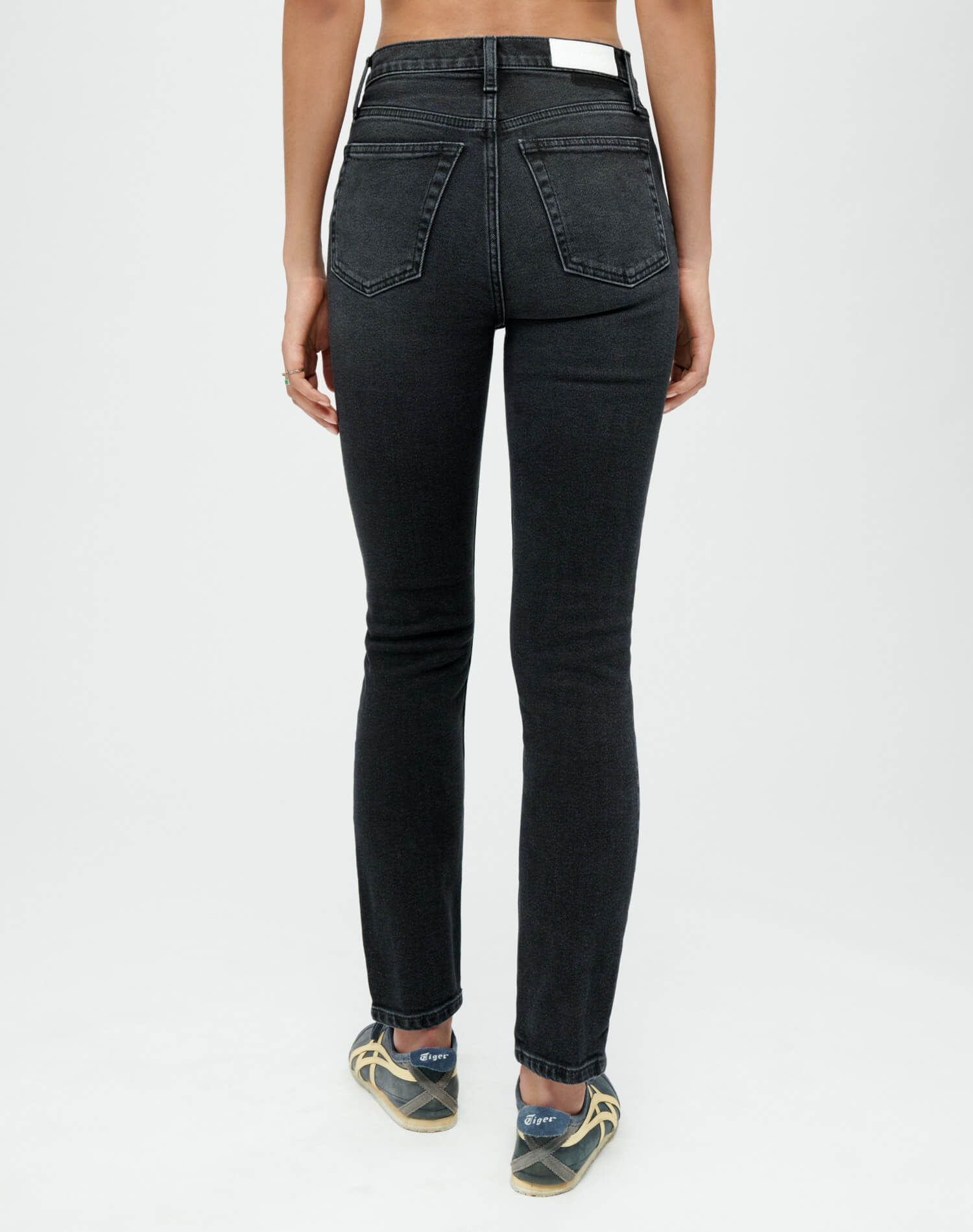 Comfort Stretch High Rise Ankle Crop - Washed Noir