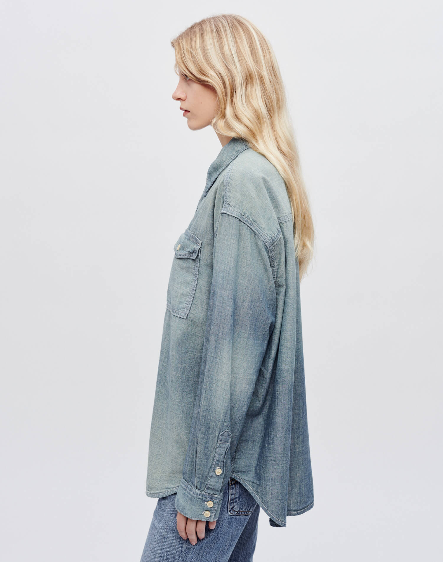 Chambray Oversized Shirt - Paradise Cove