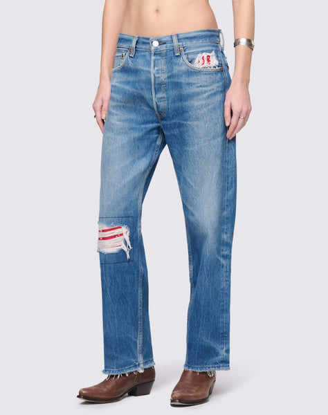 RE/DONE | Levi's Bandana Boyfriend Jean - Assorted Indigo