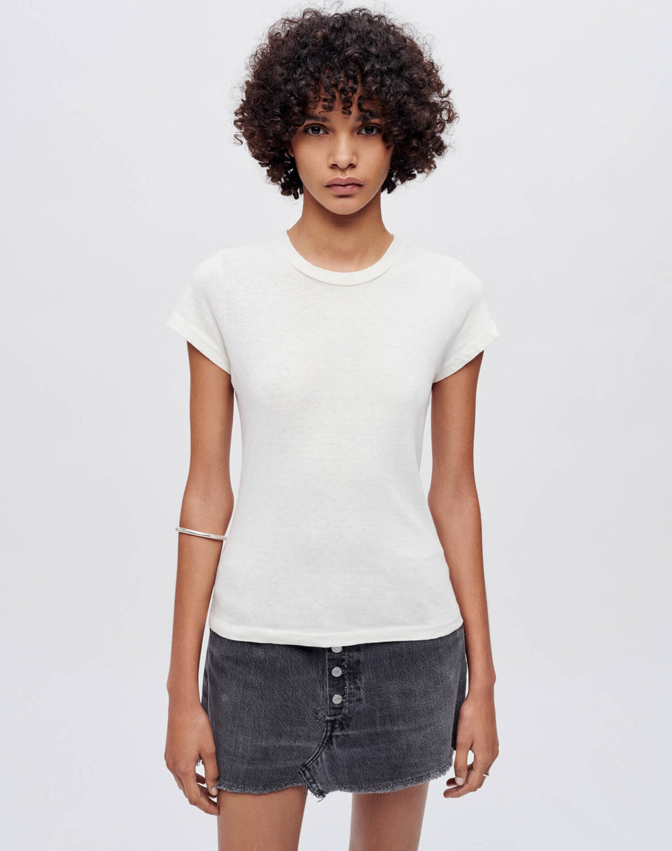 60s Slim Tee, Optic White