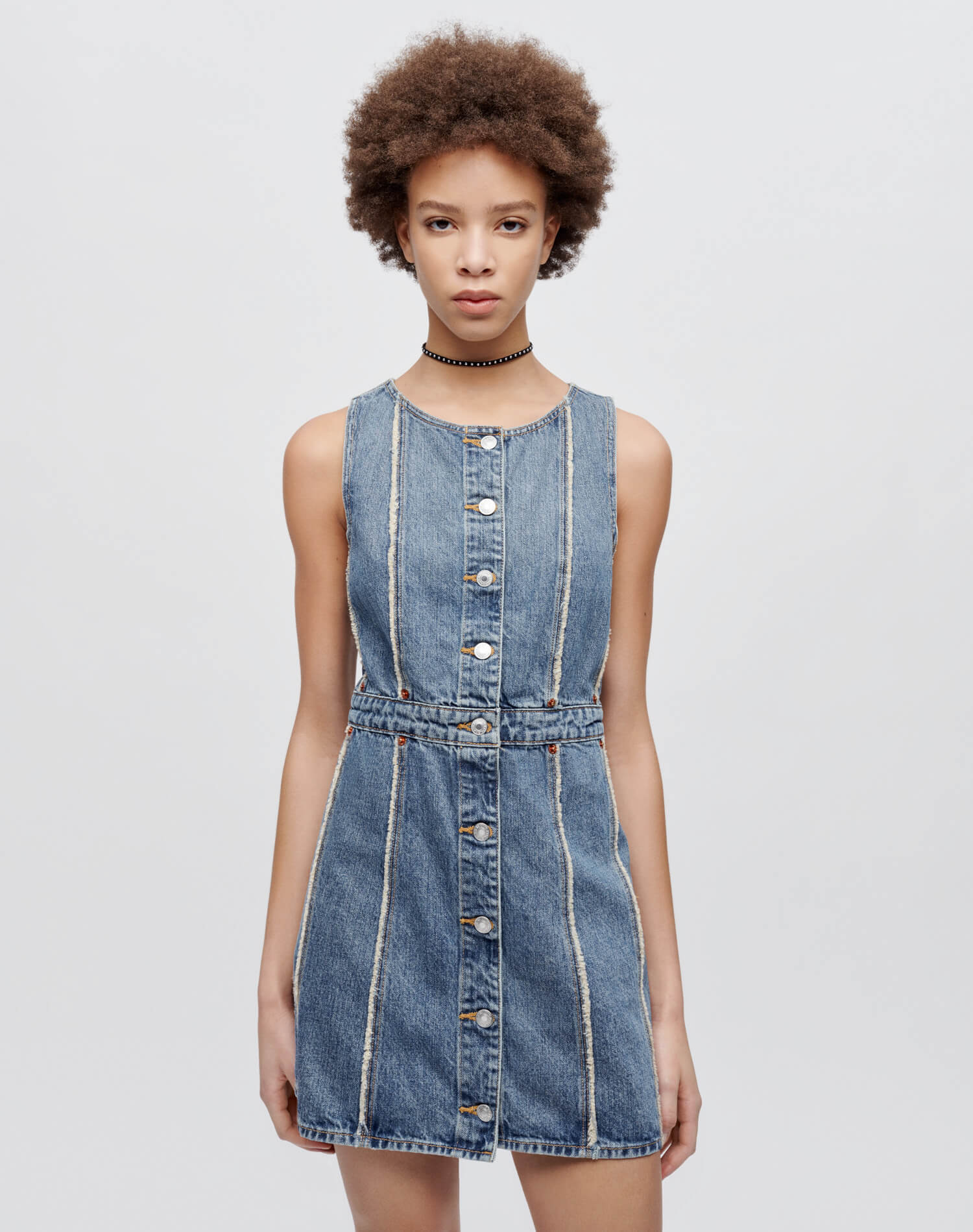 Fray Denim Dress - Bruna