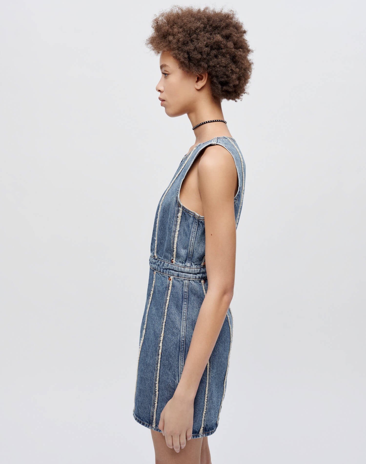 Fray Denim Dress - Bruna