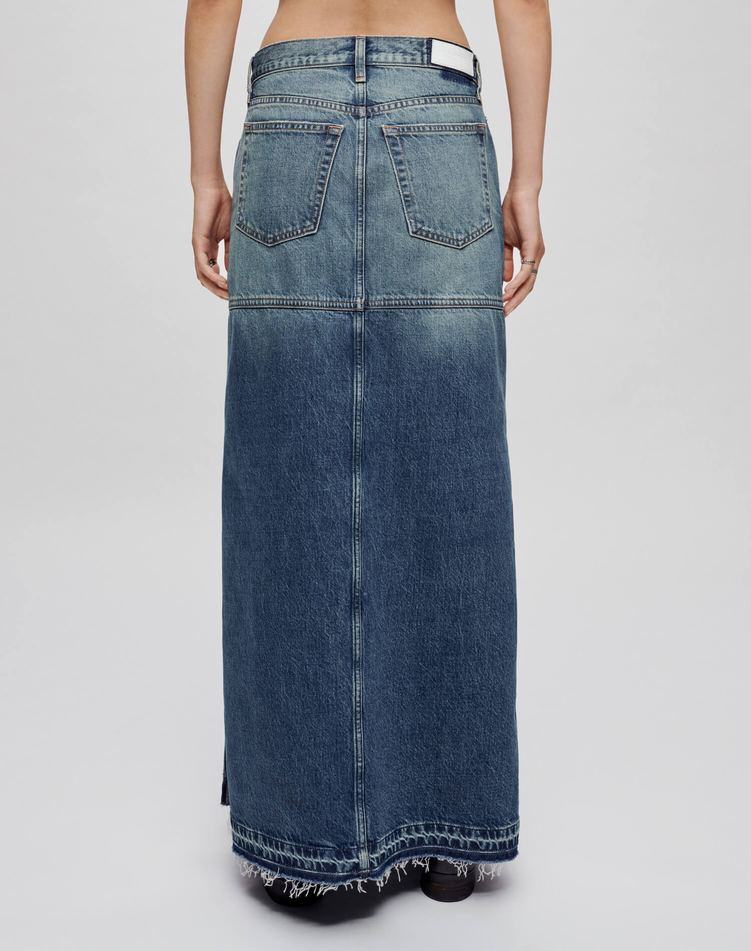 Mid Rise Split Skirt - Herbal Tint