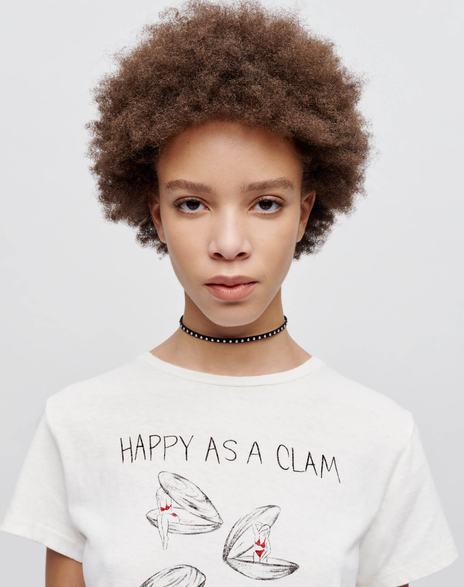 Classic "Happy as a Clam" Tee - Vintage White