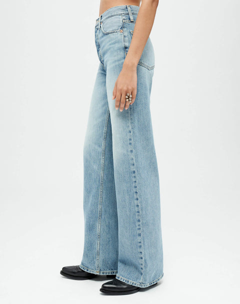 RE/DONE | 70s Ultra High Rise Wide Leg in Sunfaded Flow