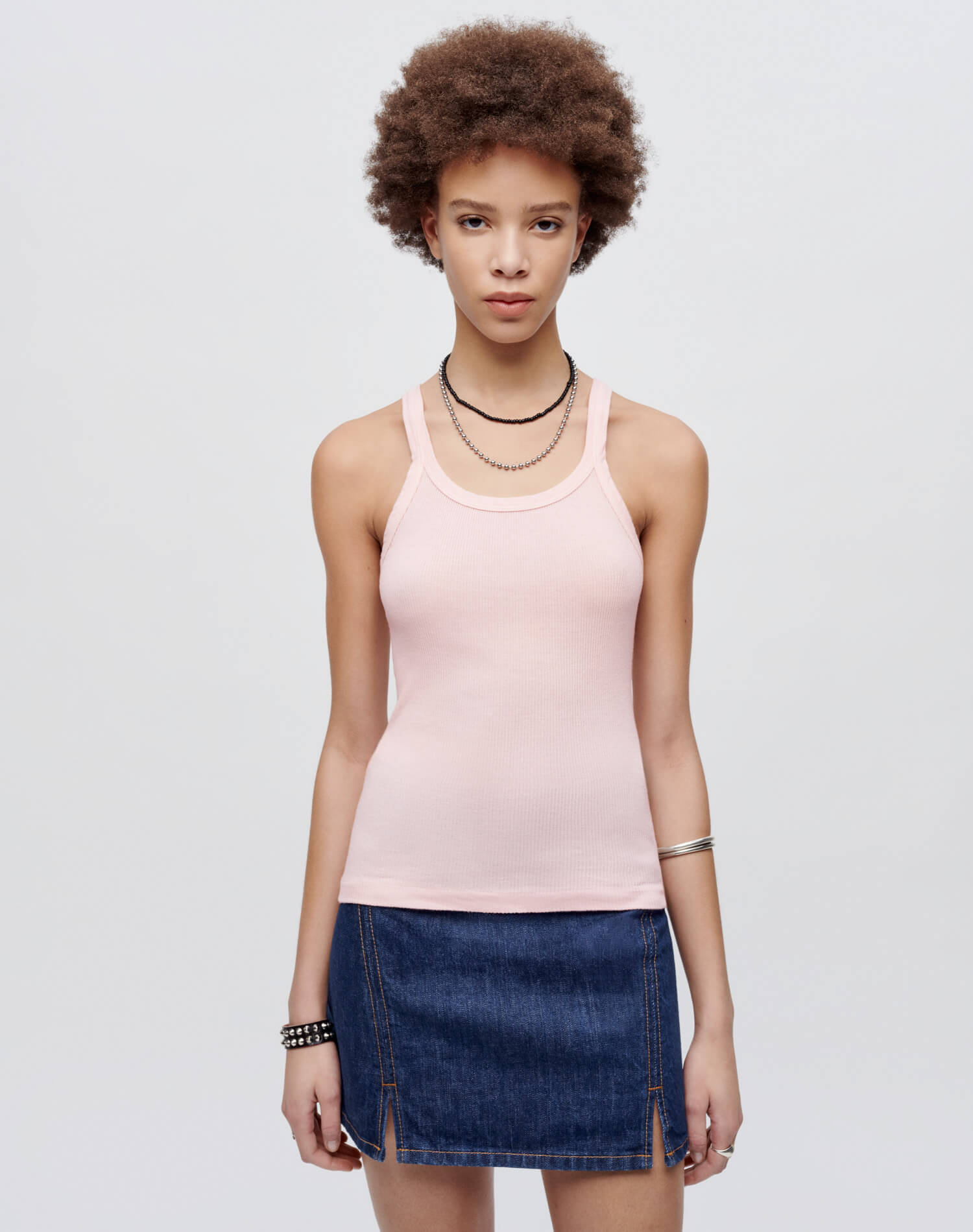 Hanes Ribbed Tank - Peony
