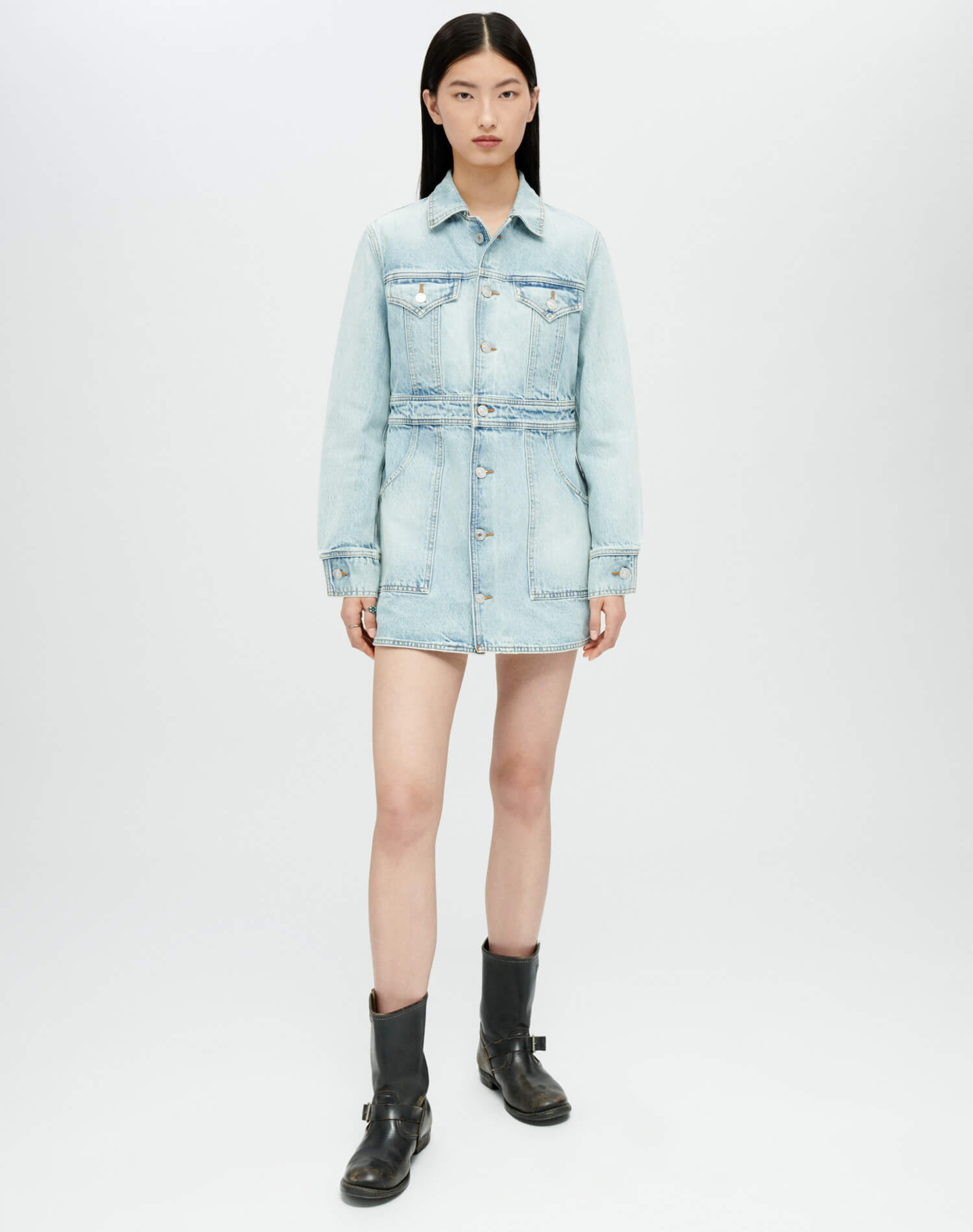 Trucker Dress - Opal Indigo