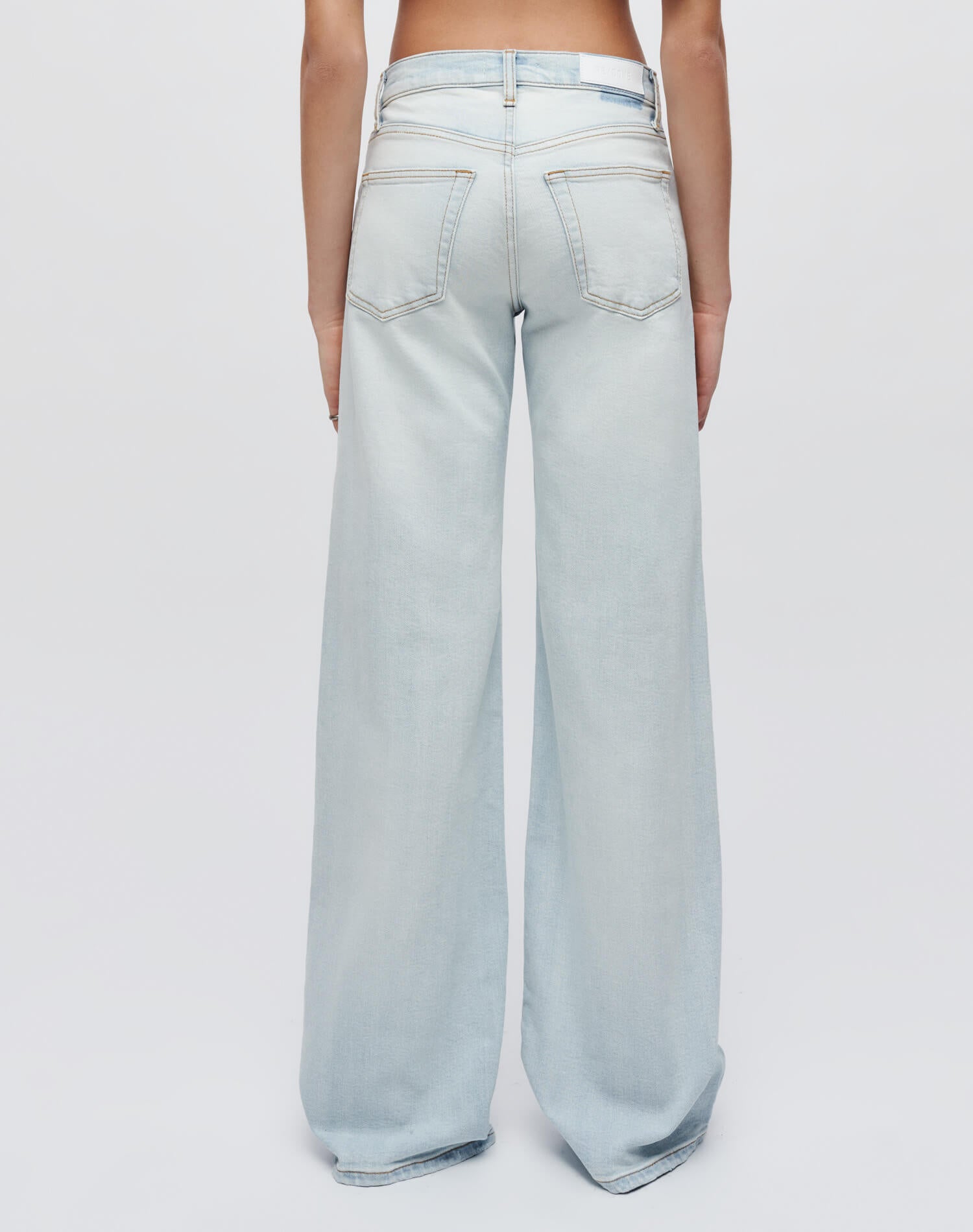 Comfort Stretch Mid Rise Wide Leg - Acqua