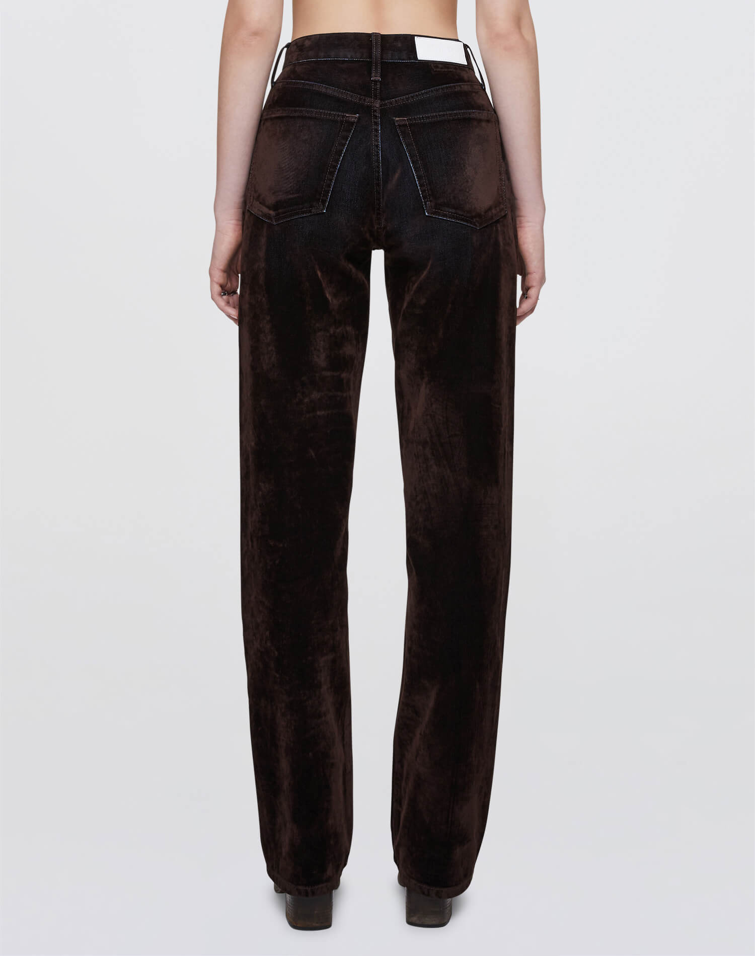 90s High Rise Loose - Brown Flocked