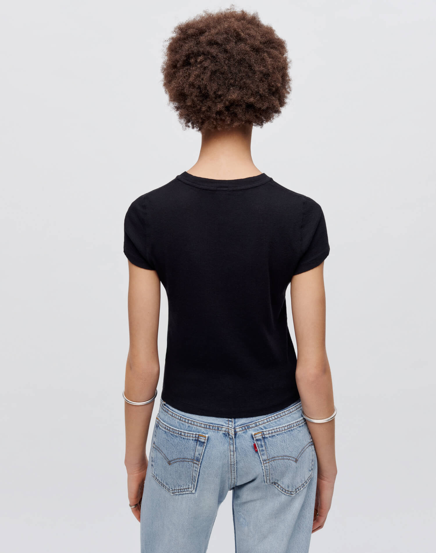 RE/DONE | 90s Baby Tee in Vintage Black