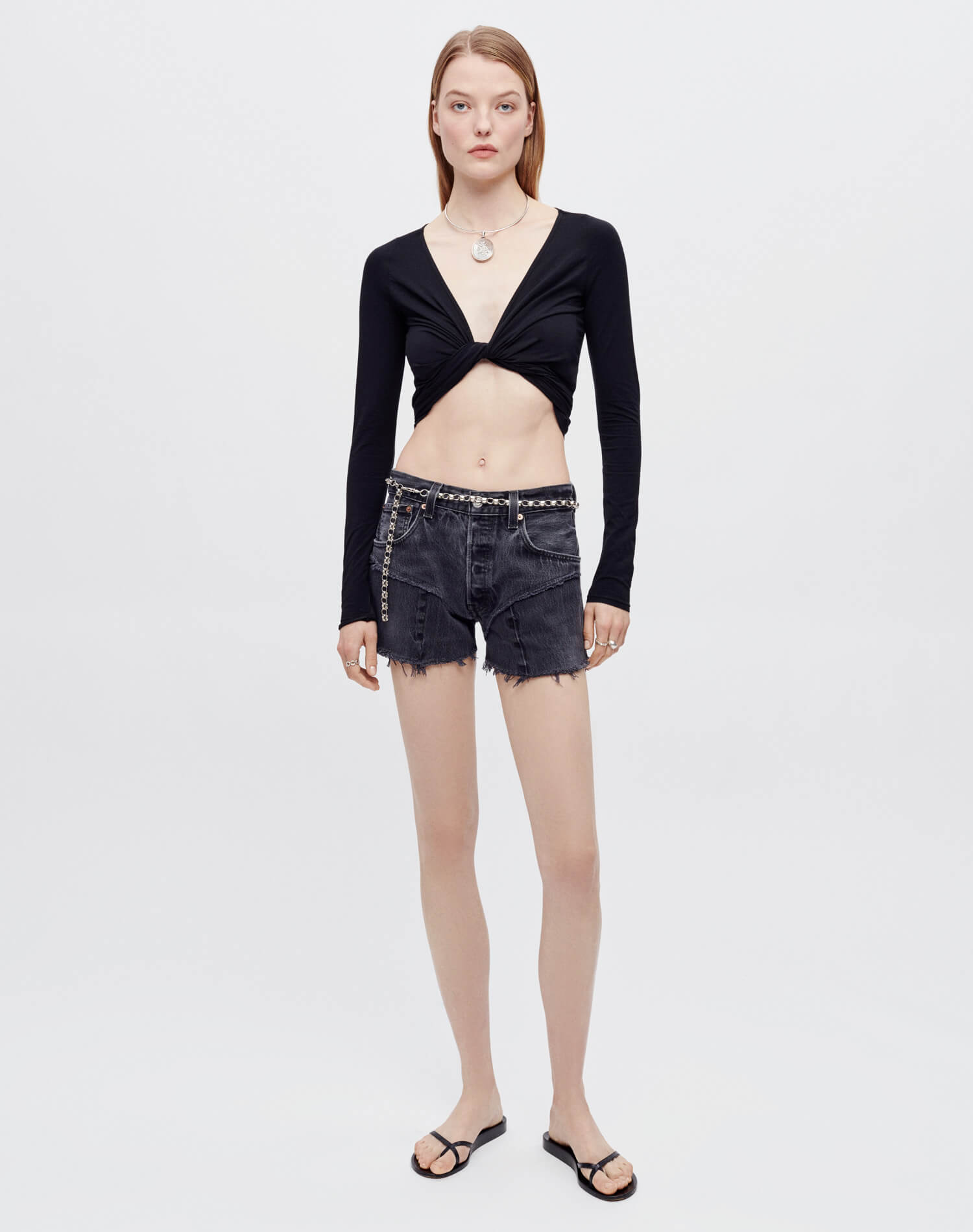 Wrap Tie Top - Black