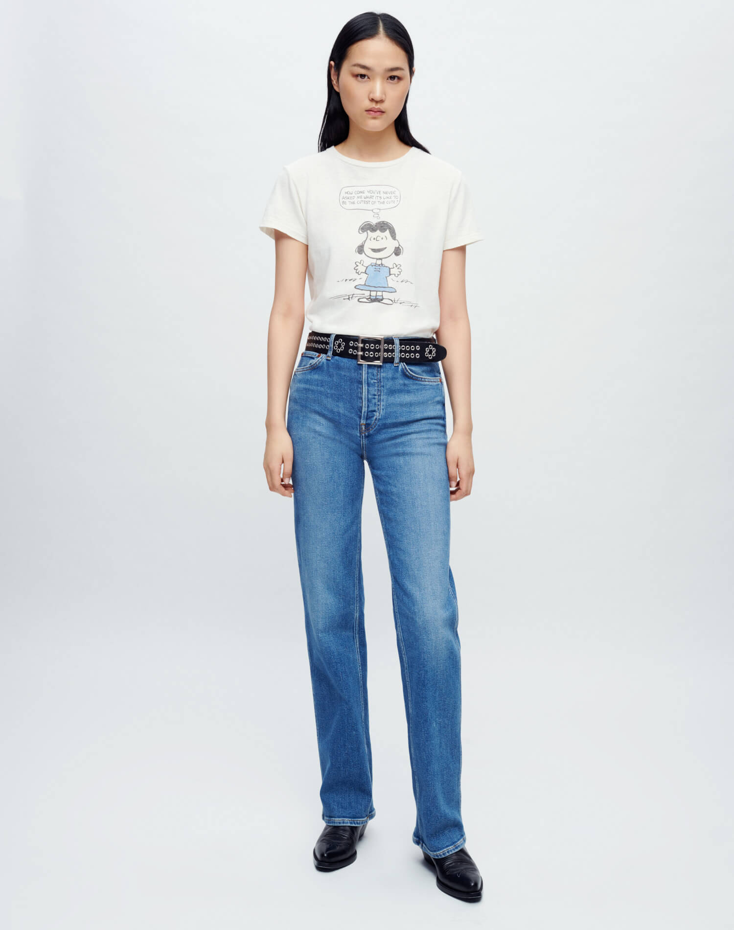 Classic Tee "Lucy Cute" - Vintage White