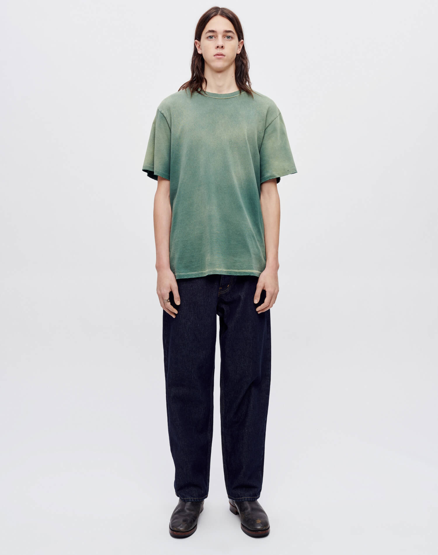 Hanes Loose Tee - Sun Faded Forest Green