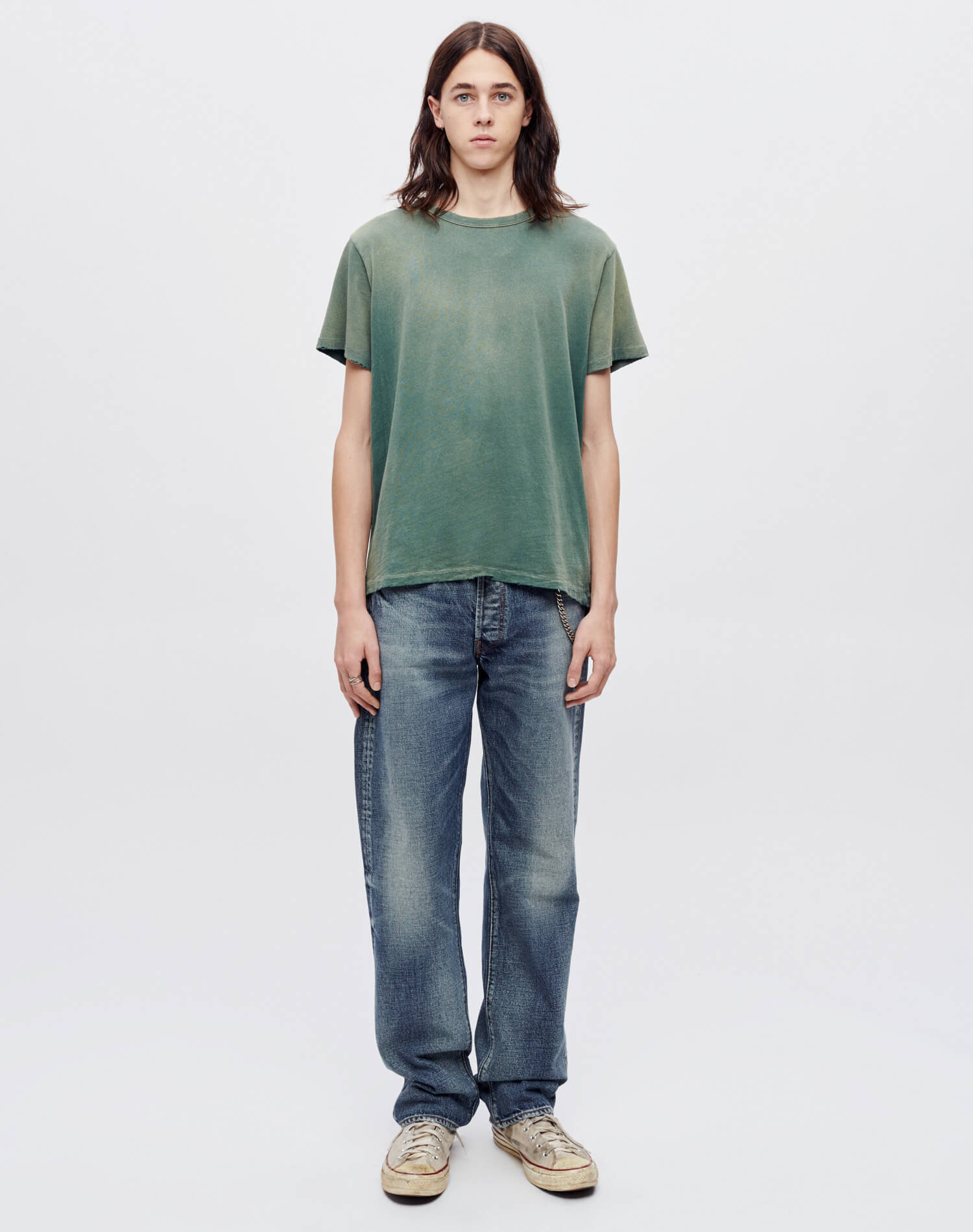 Hanes Loose Tee - Sun Faded Forest Green