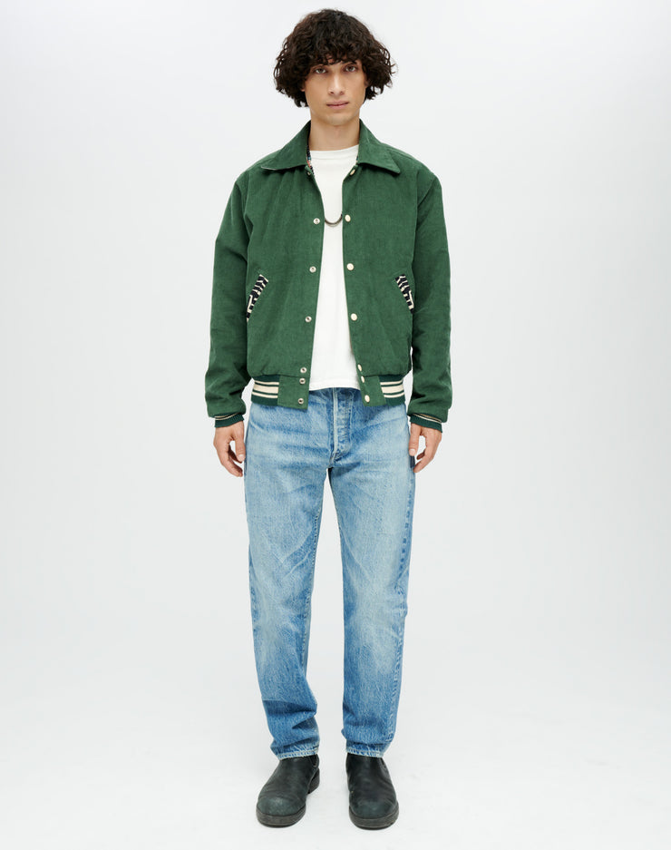 Men's Pine Varsity Jacket - Green | Large | Lastwolf