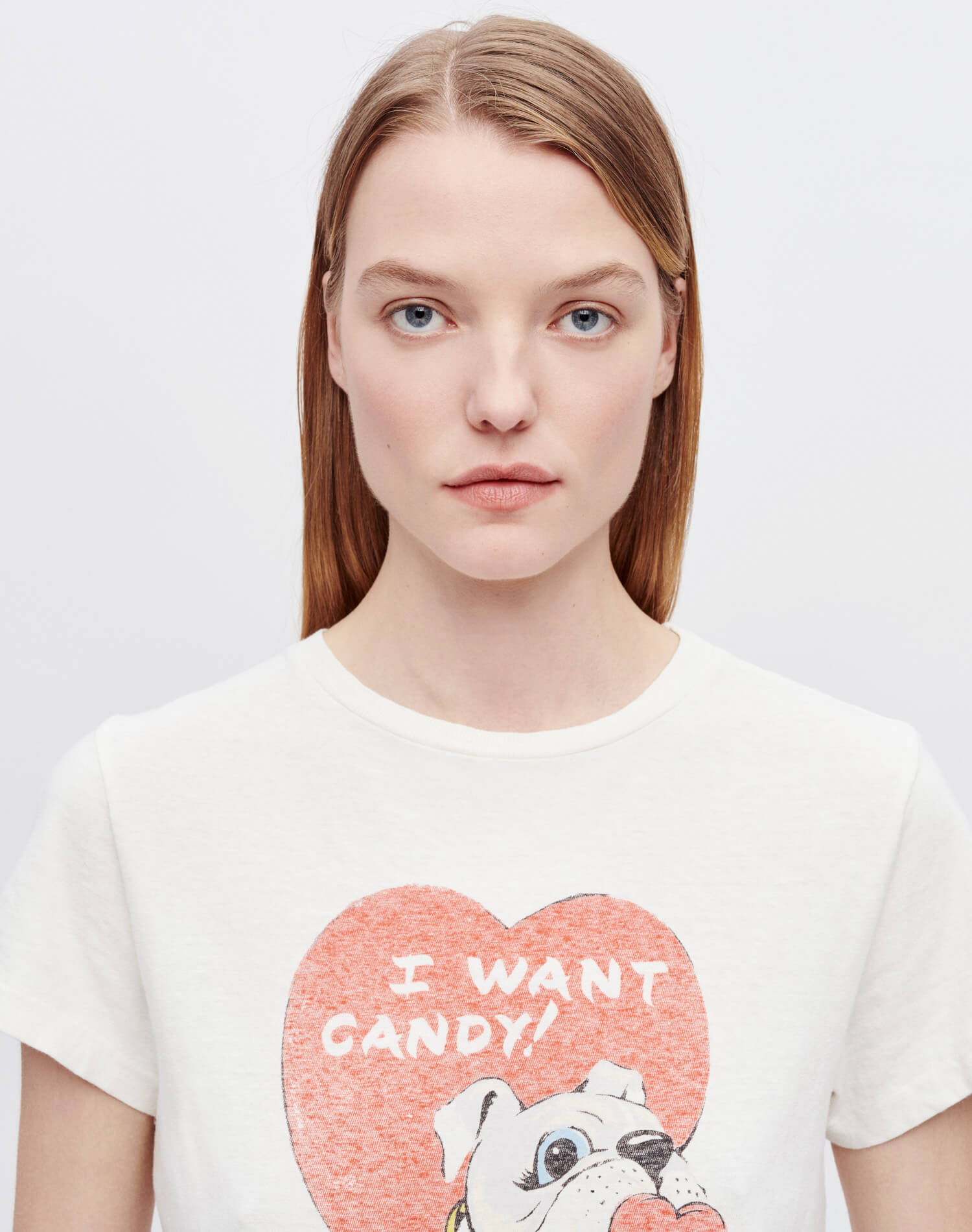 Classic "I Want Candy" Tee - Vintage White
