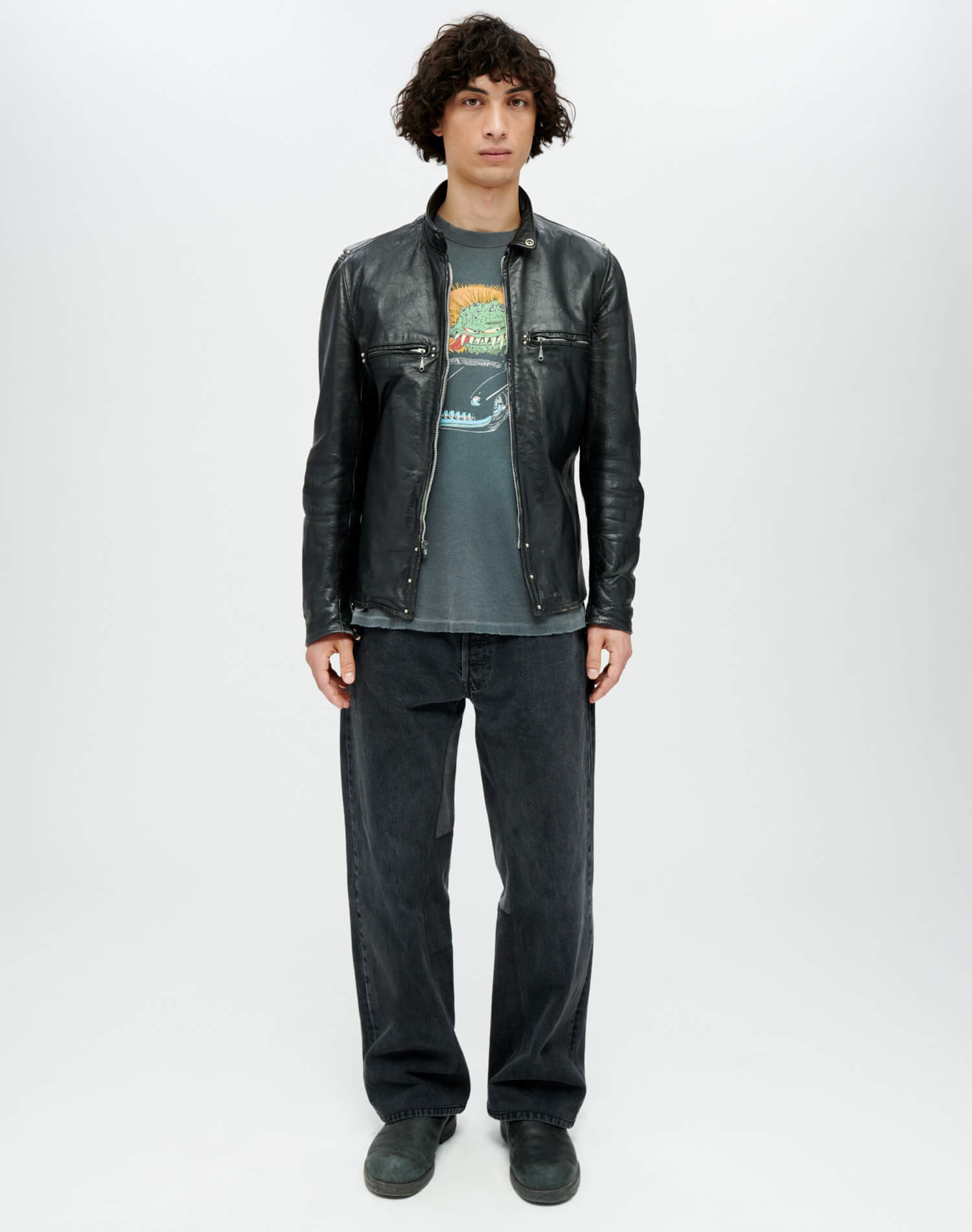 Long Sleeve "Warthead" Tee - Sun Faded Black