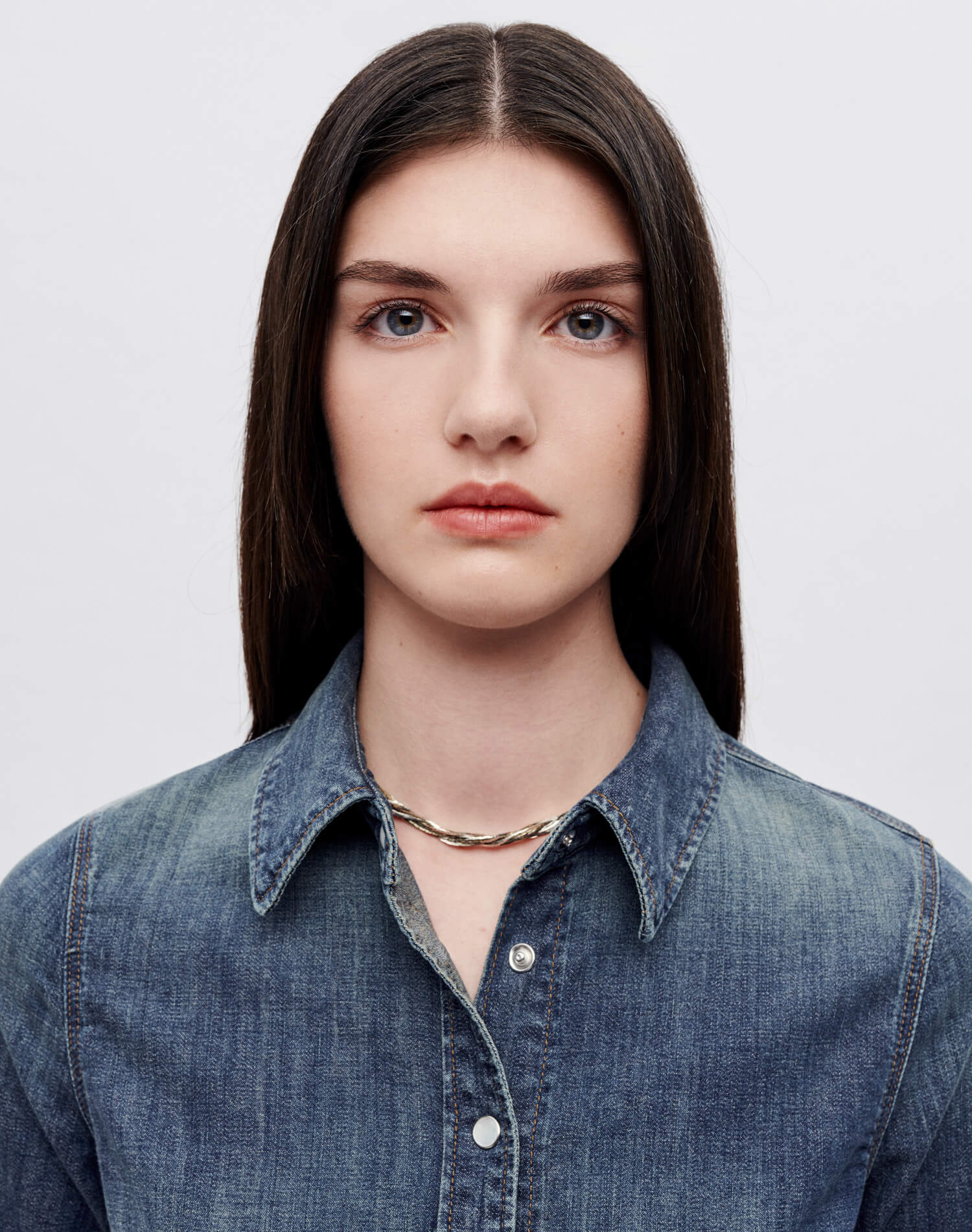 Fitted Denim Shirt - Vista Bay