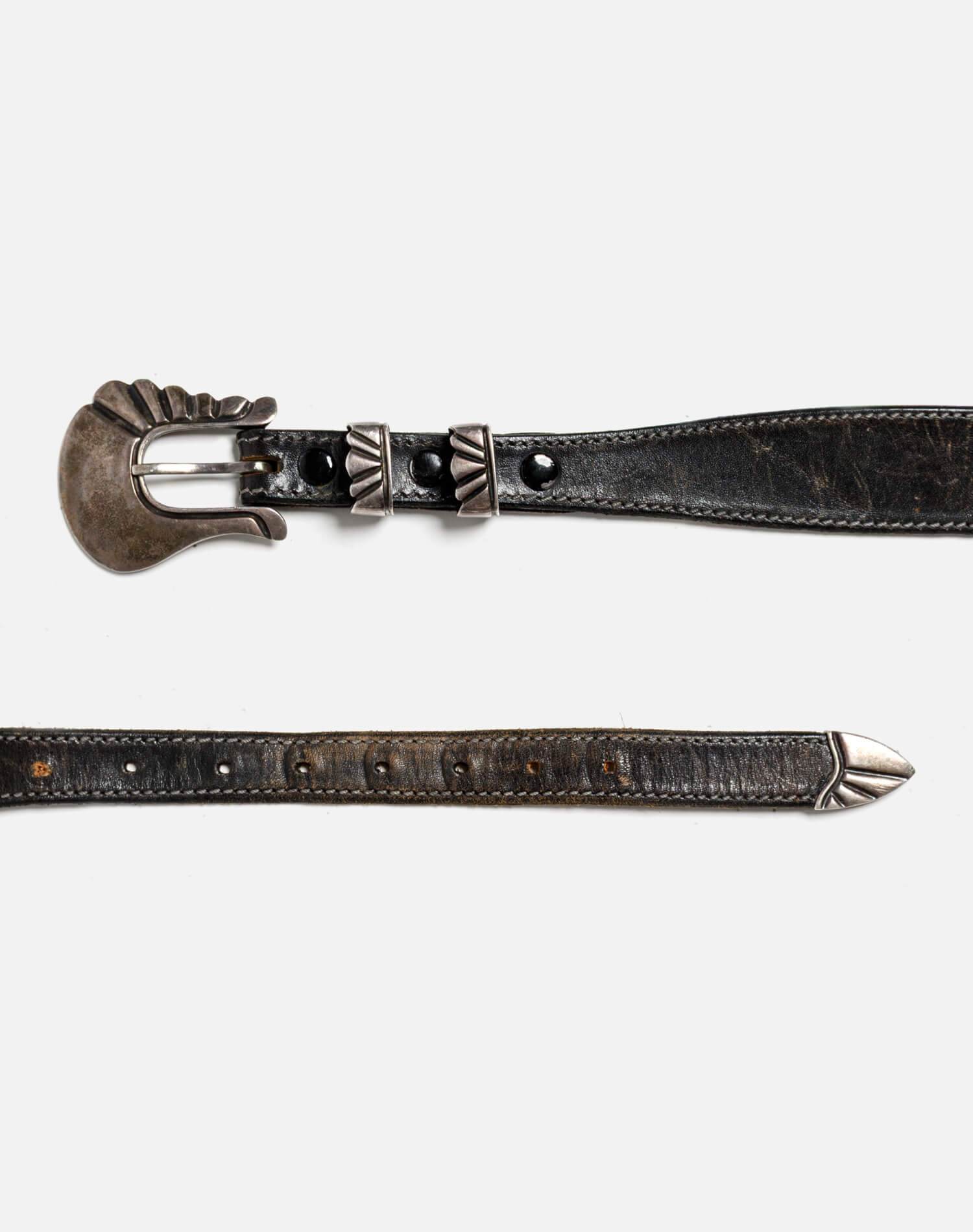 80s Sterling Leather Belt -#2