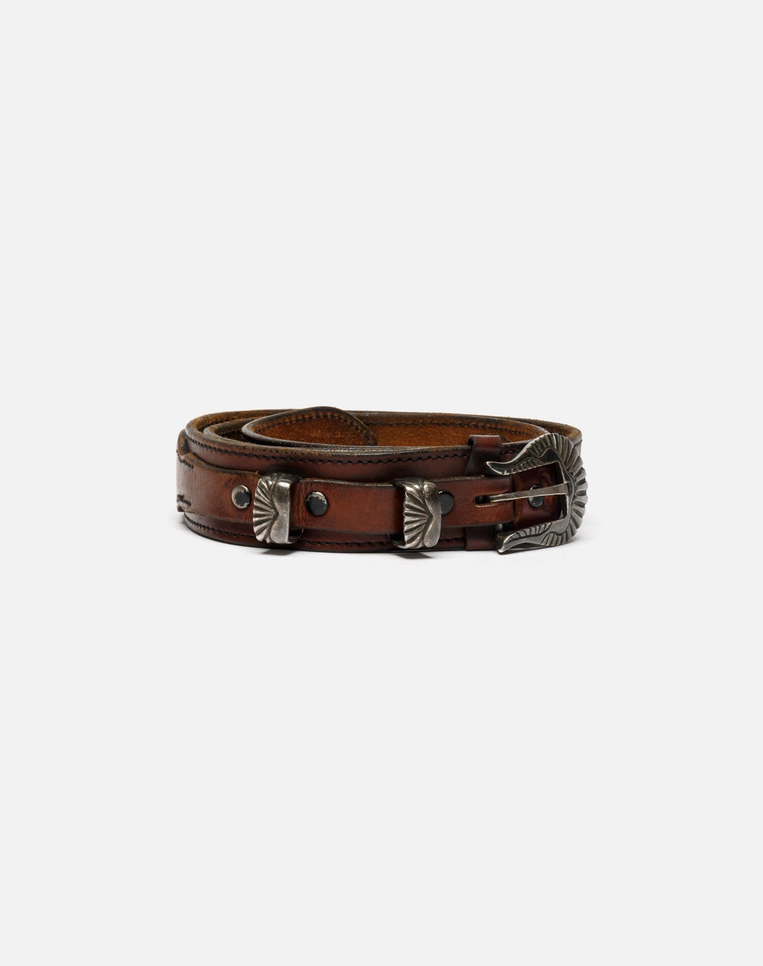 80s Sterling Leather Belt -#3