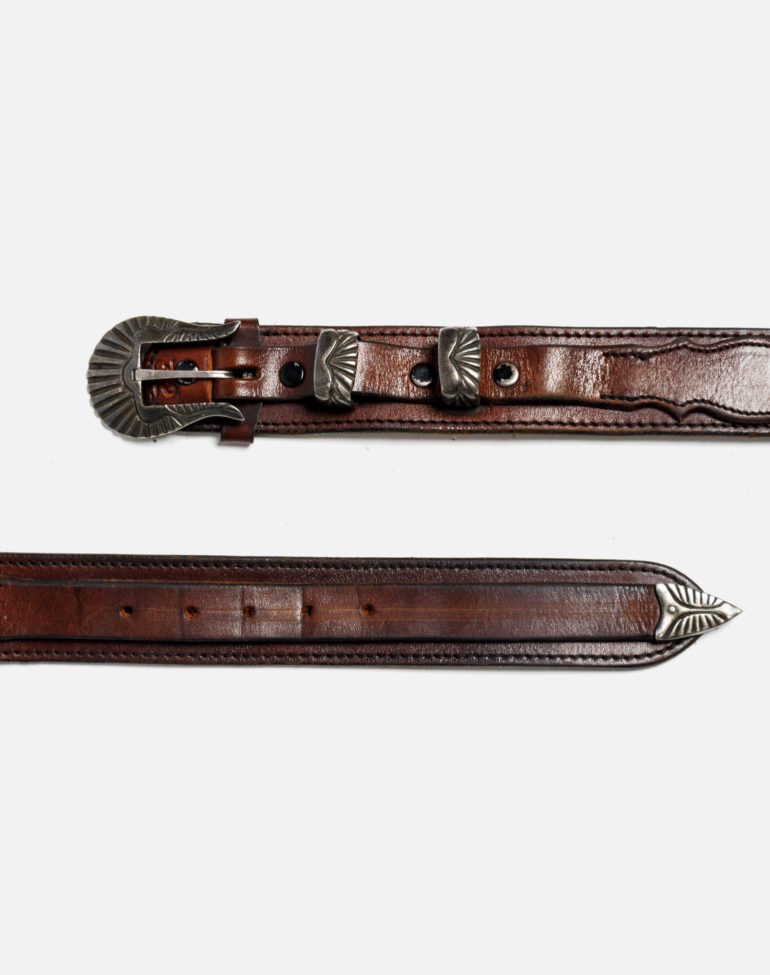 80s Sterling Leather Belt -#3