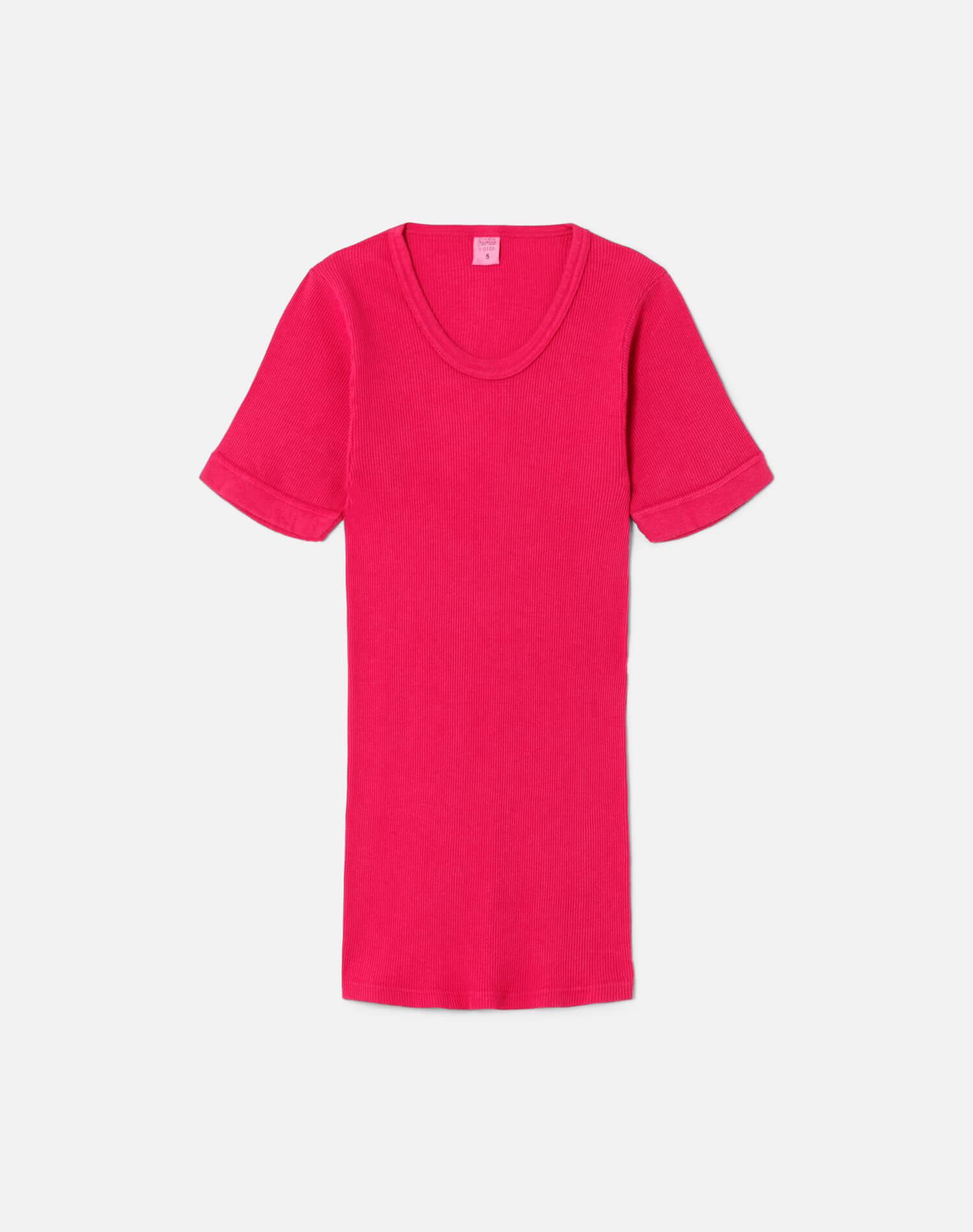 Miliary Ribbed Tee - Pink