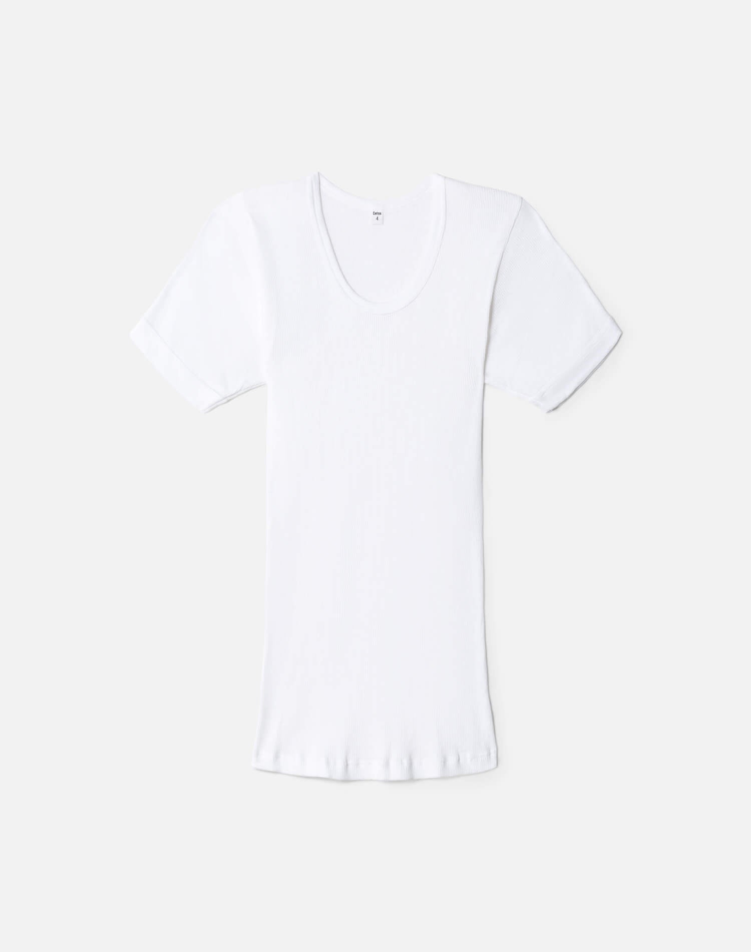 Miliary Ribbed Tee - White