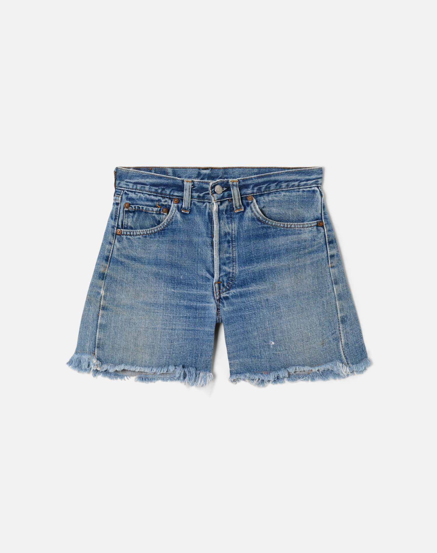 60s Big E Selvedge Cut Off Levi's 501 Shorts -#3