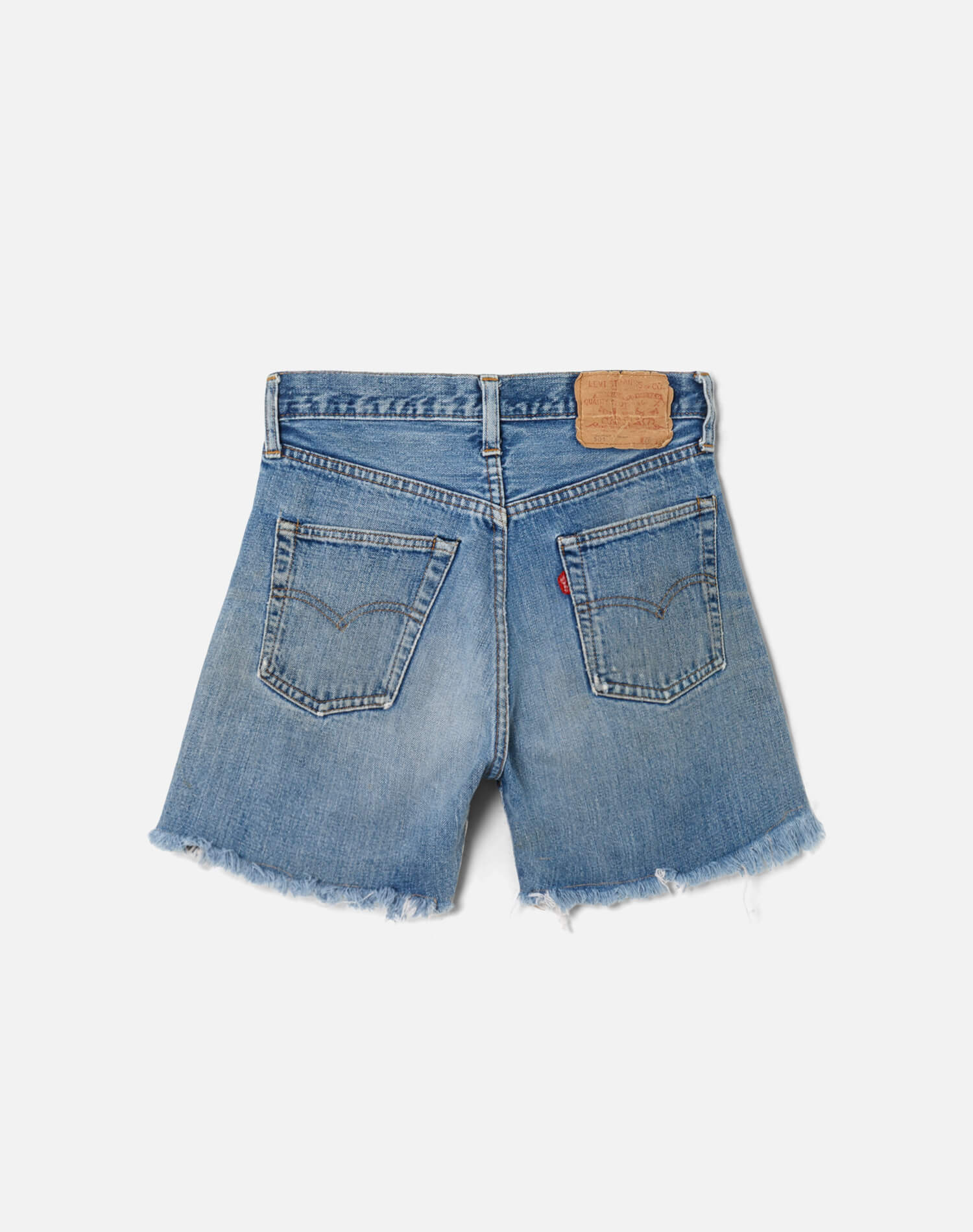 60s Big E Selvedge Cut Off Levi's 501 Shorts -#3