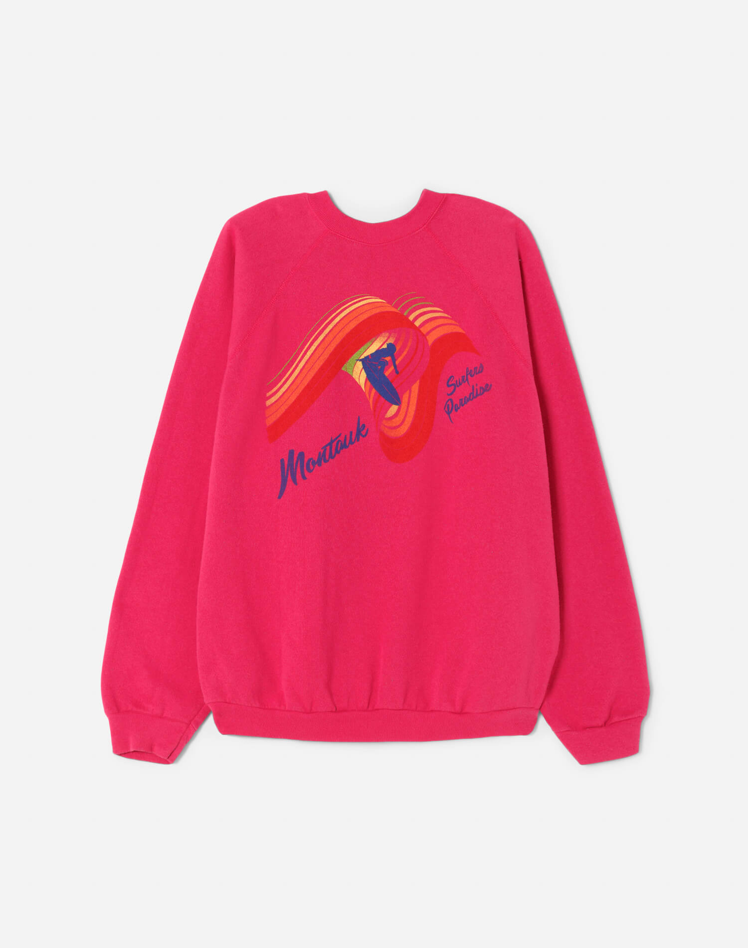 Upcycled "Montauk" Sweatshirt - Magenta