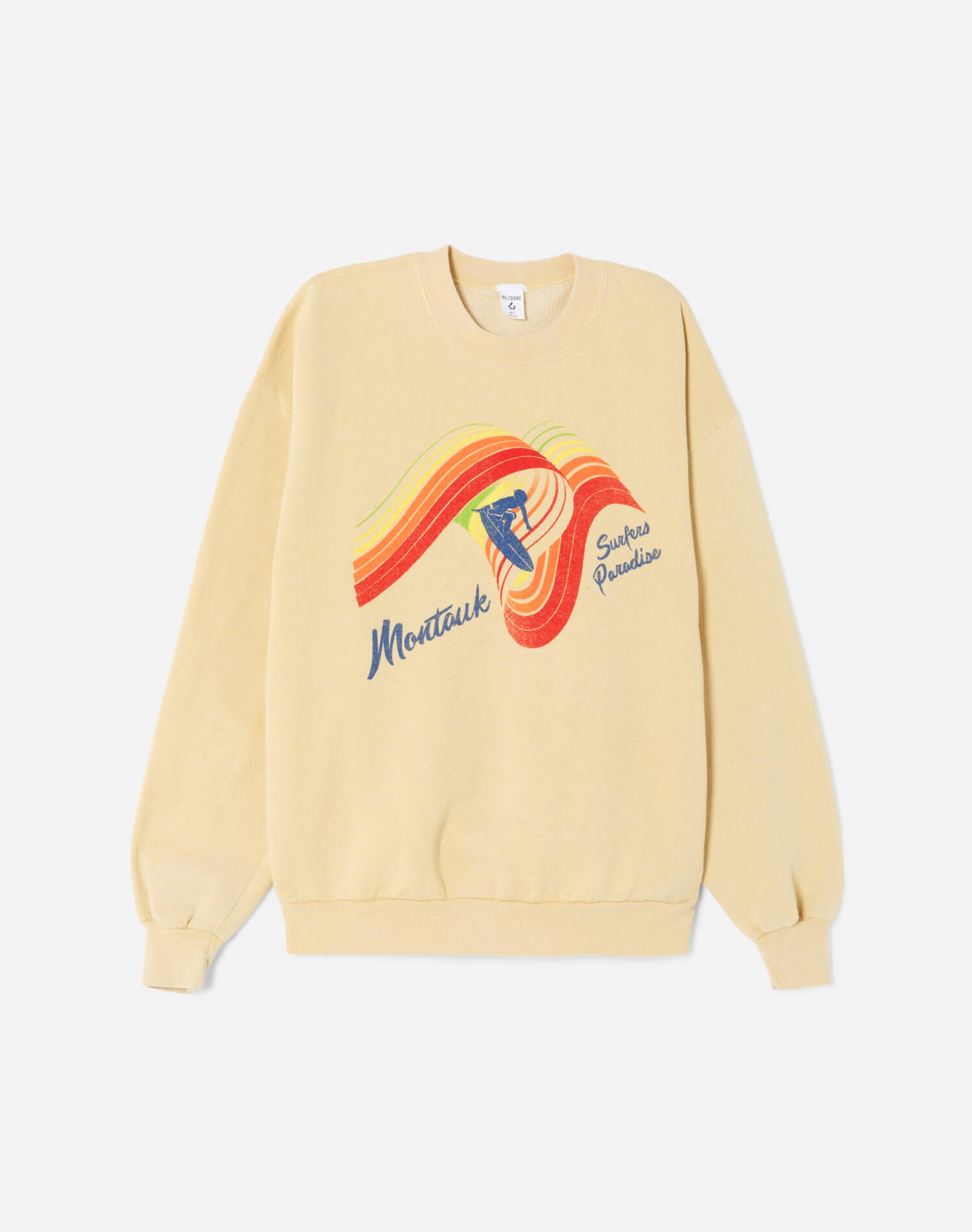 Upcycled "Montauk" Sweatshirt - Yellow