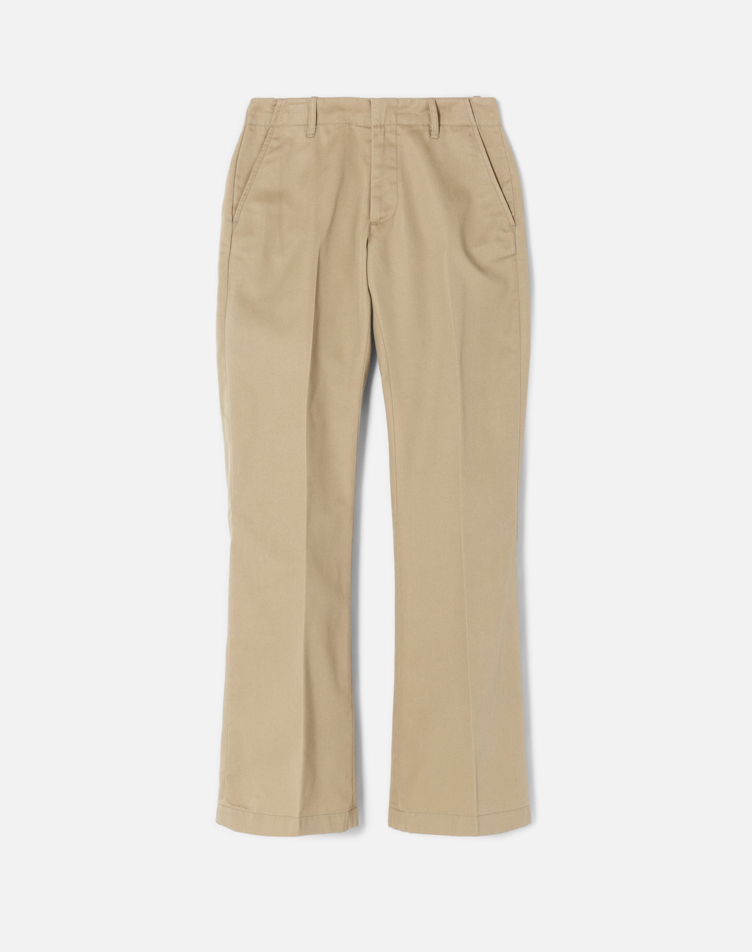 Surplus Mid Rise Wide Leg Trouser - Washed Khaki
