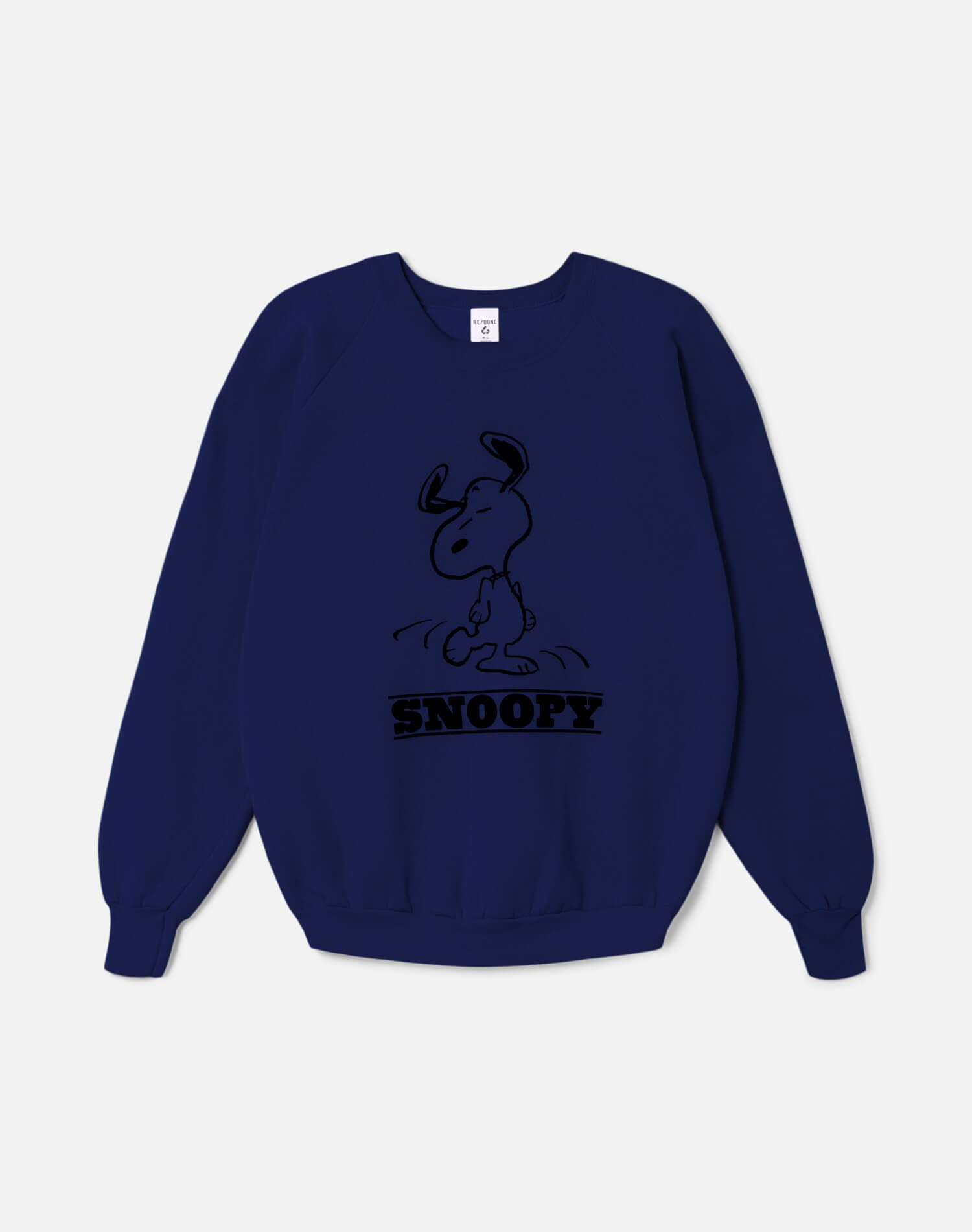 Upcycled "Snoopy Dancing" Sweatshirt in Navy - 11229728