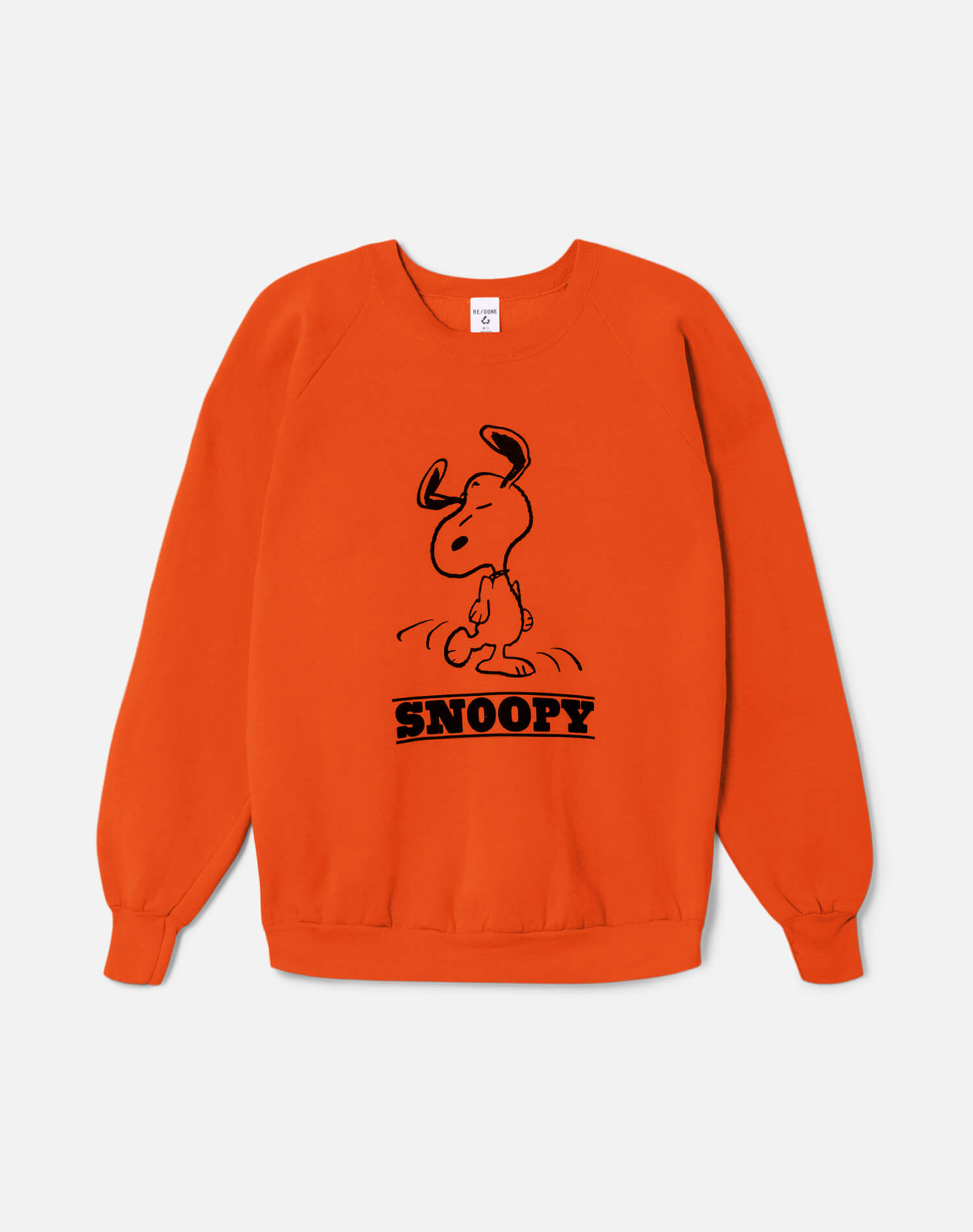 Upcycled "Snoopy Dancing" Sweatshirt in Orange - 11229718