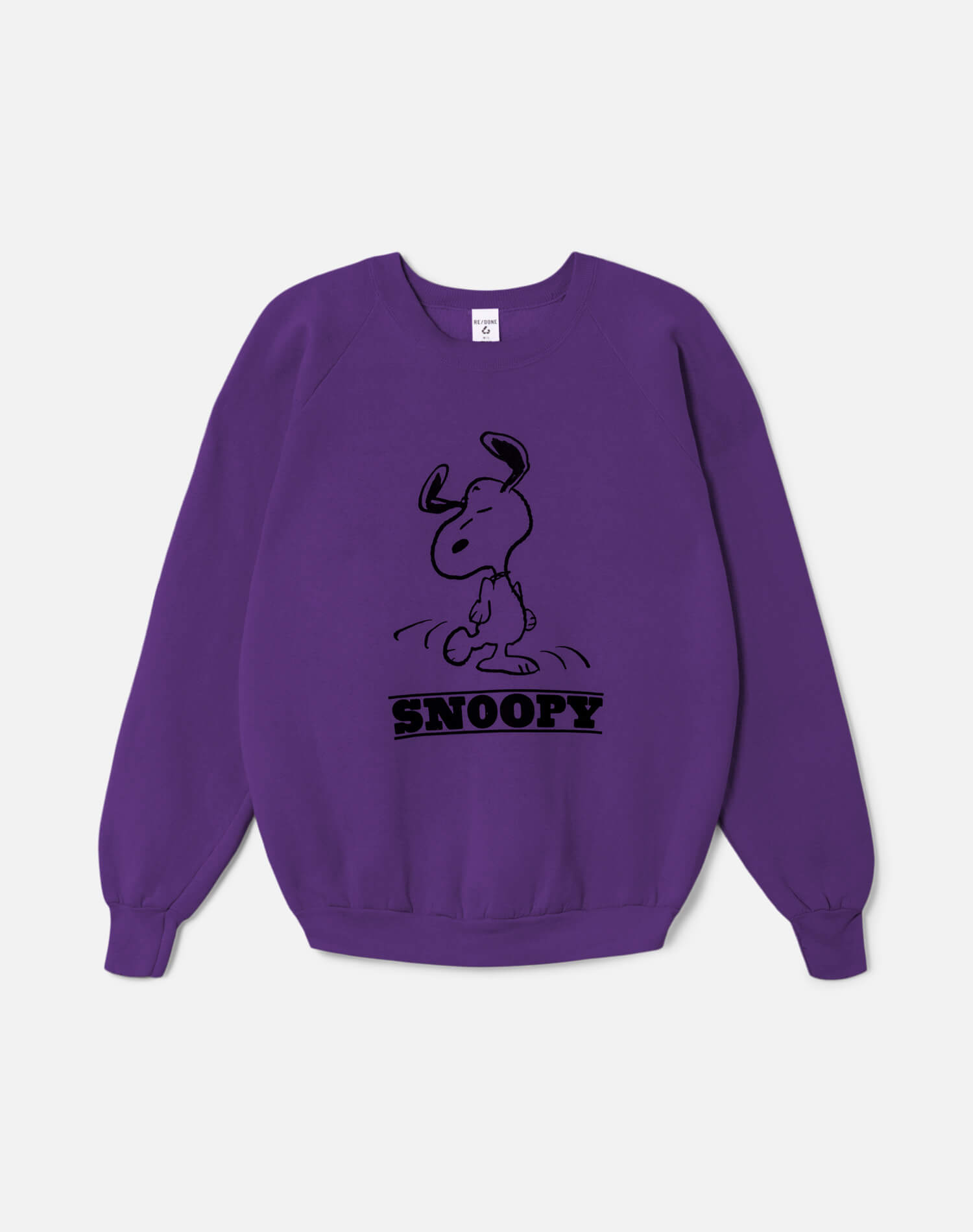 Upcycled "Snoopy Dancing" Sweatshirt in Purple - 11229743