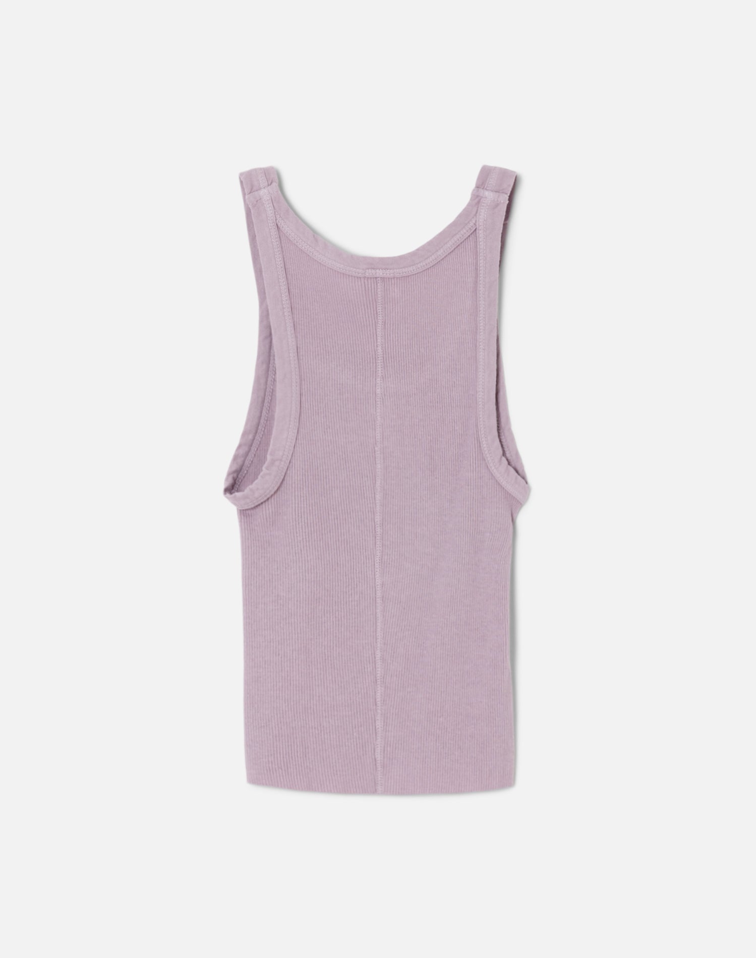 Hanes Cropped Ribbed Tank - Lavender