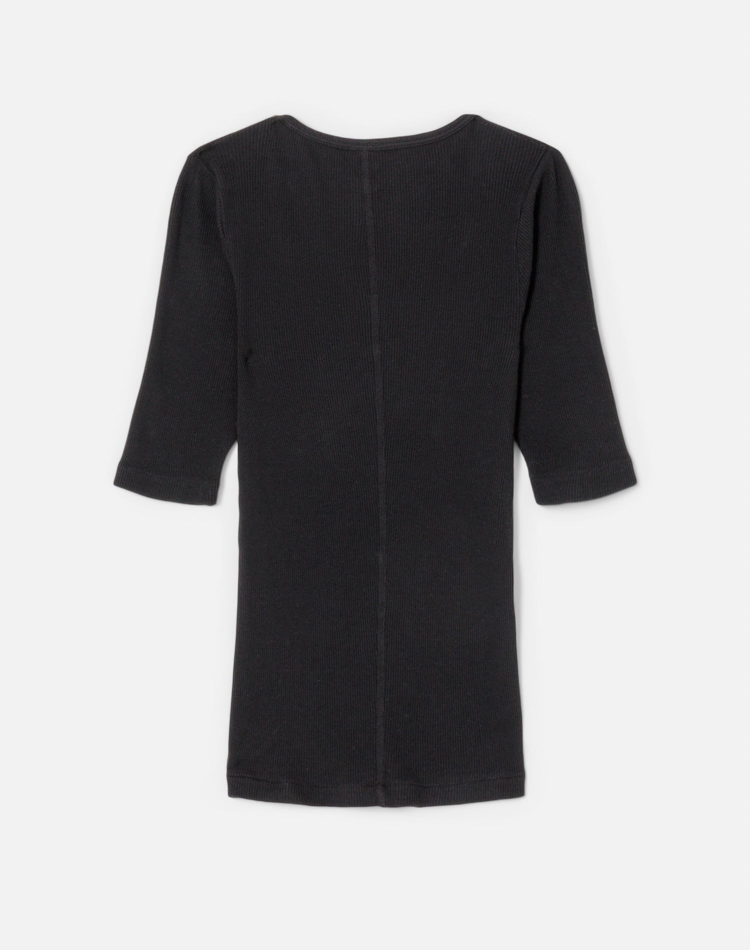 Hanes Ribbed Scoop Neck Tee - Black