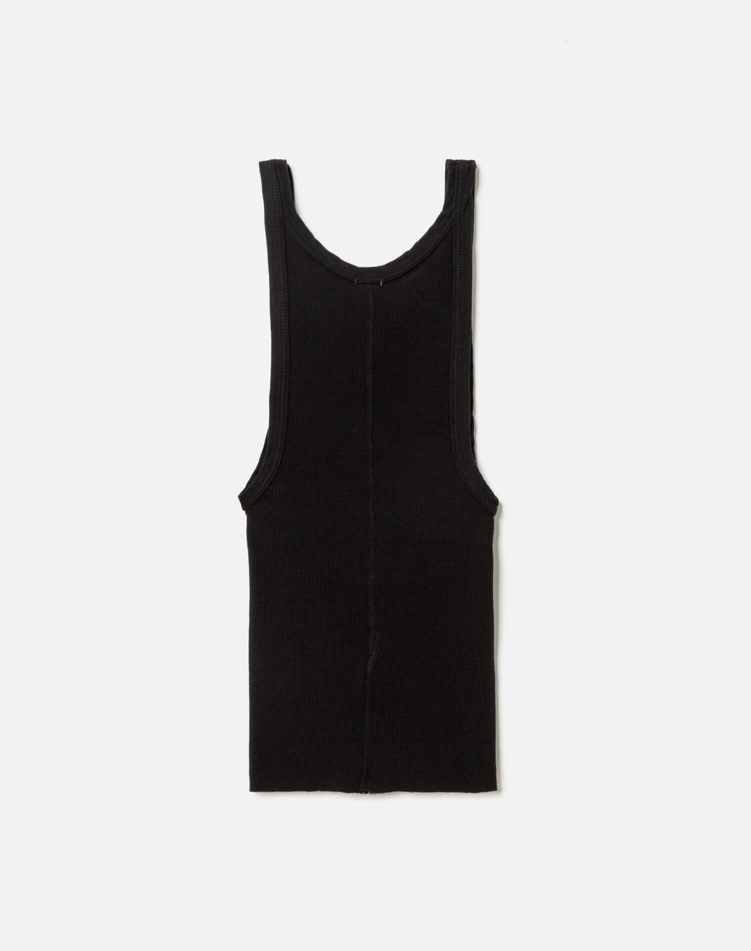 RE/DONE | Cropped Ribbed Tank in Black