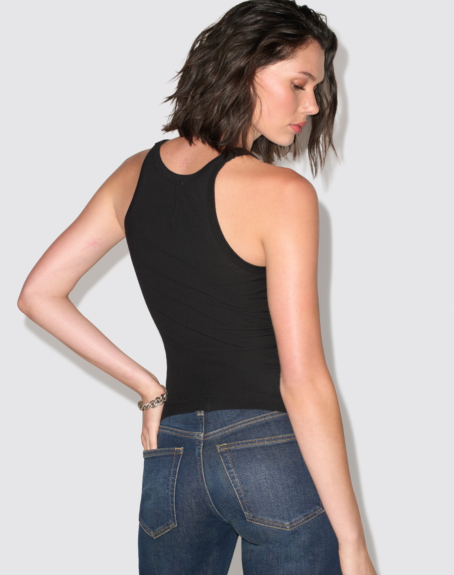 Hanes Ribbed Tank - Black