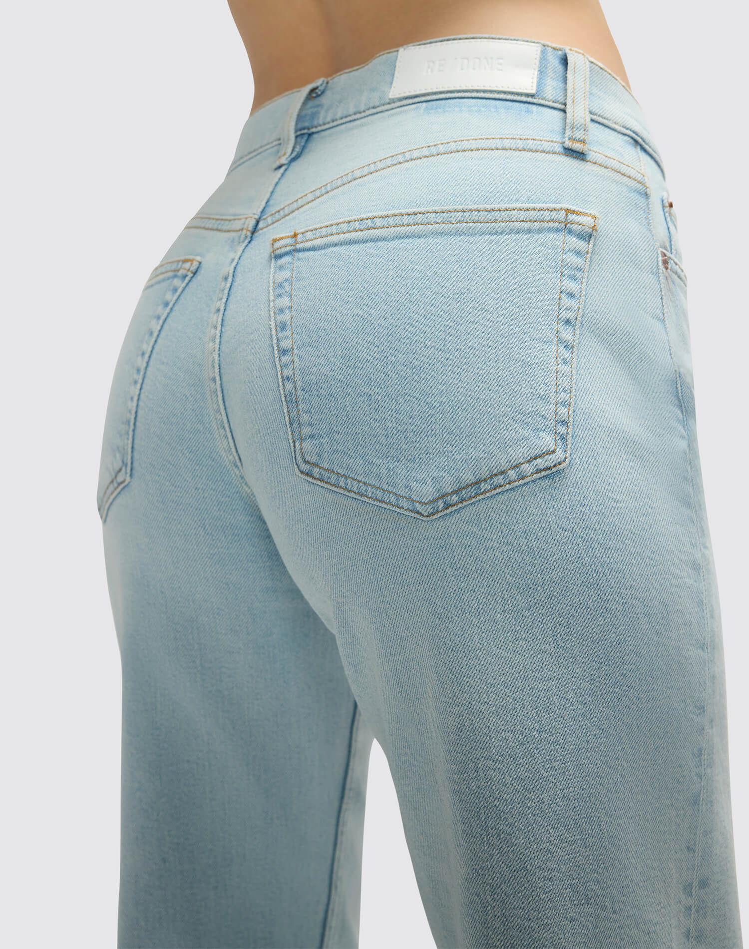 remonedo♡ RE/DONE | Comfort Stretch Mid Rise Wide Leg Crop in Ola Indigo