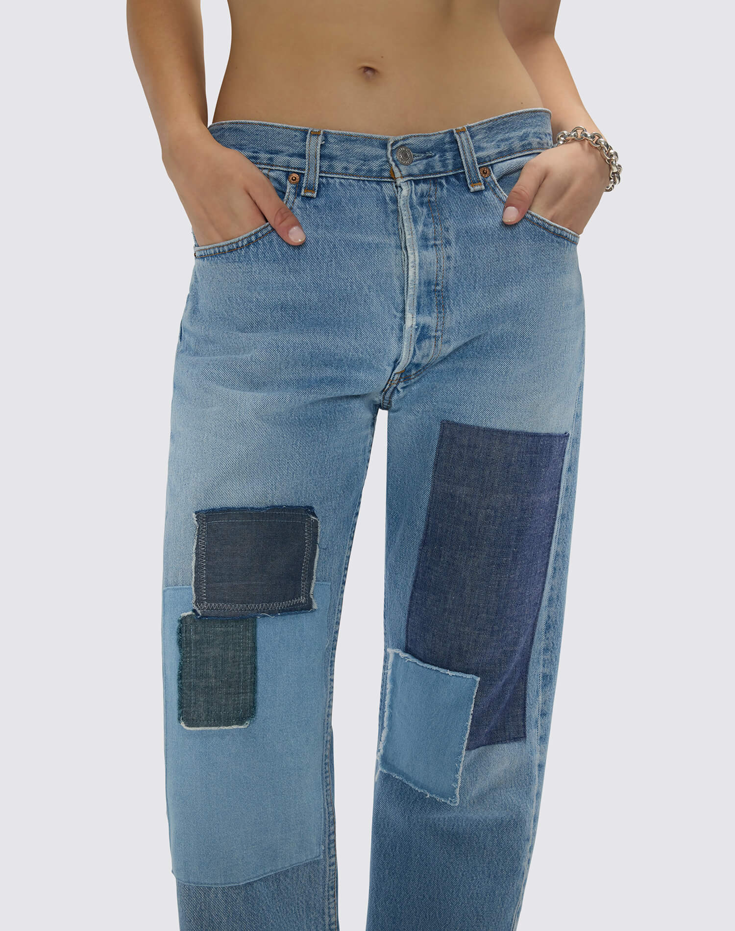 Levi's Patchwork Boyfriend Jean - Assorted Indigos