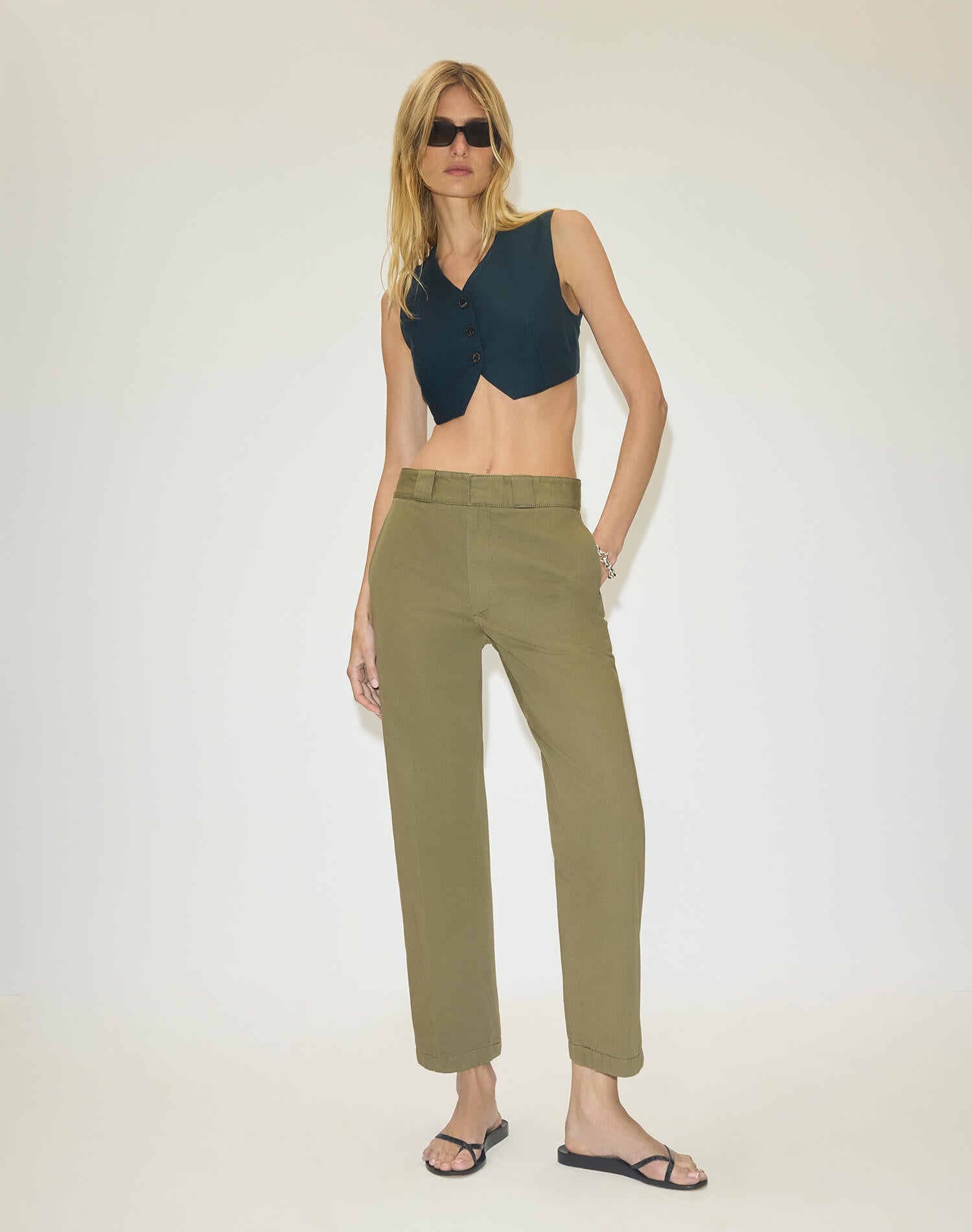 RE/DONE | The Ollie Pant in Army Green