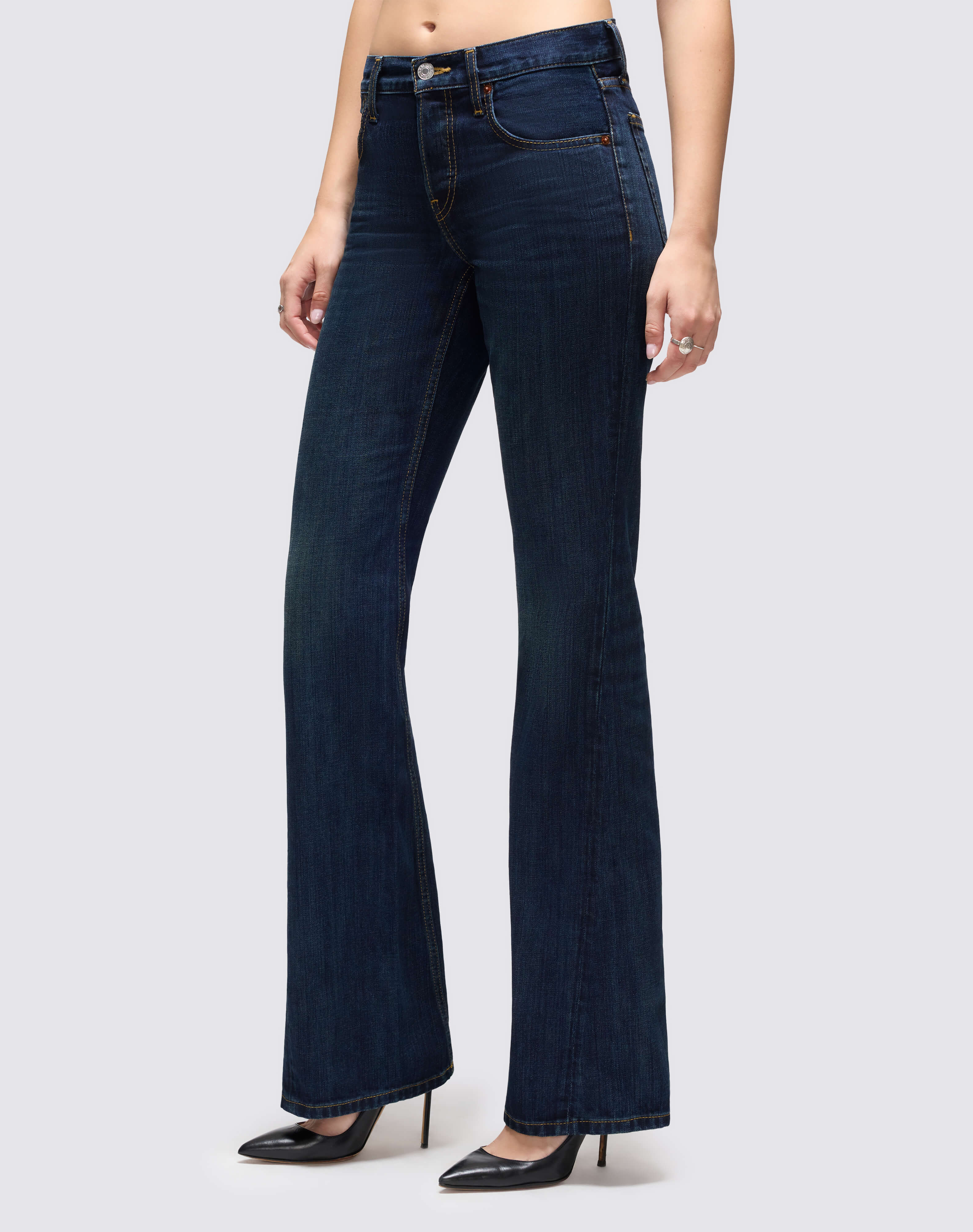 Twisted Mid Rise Bootcut - DK Lady Blue