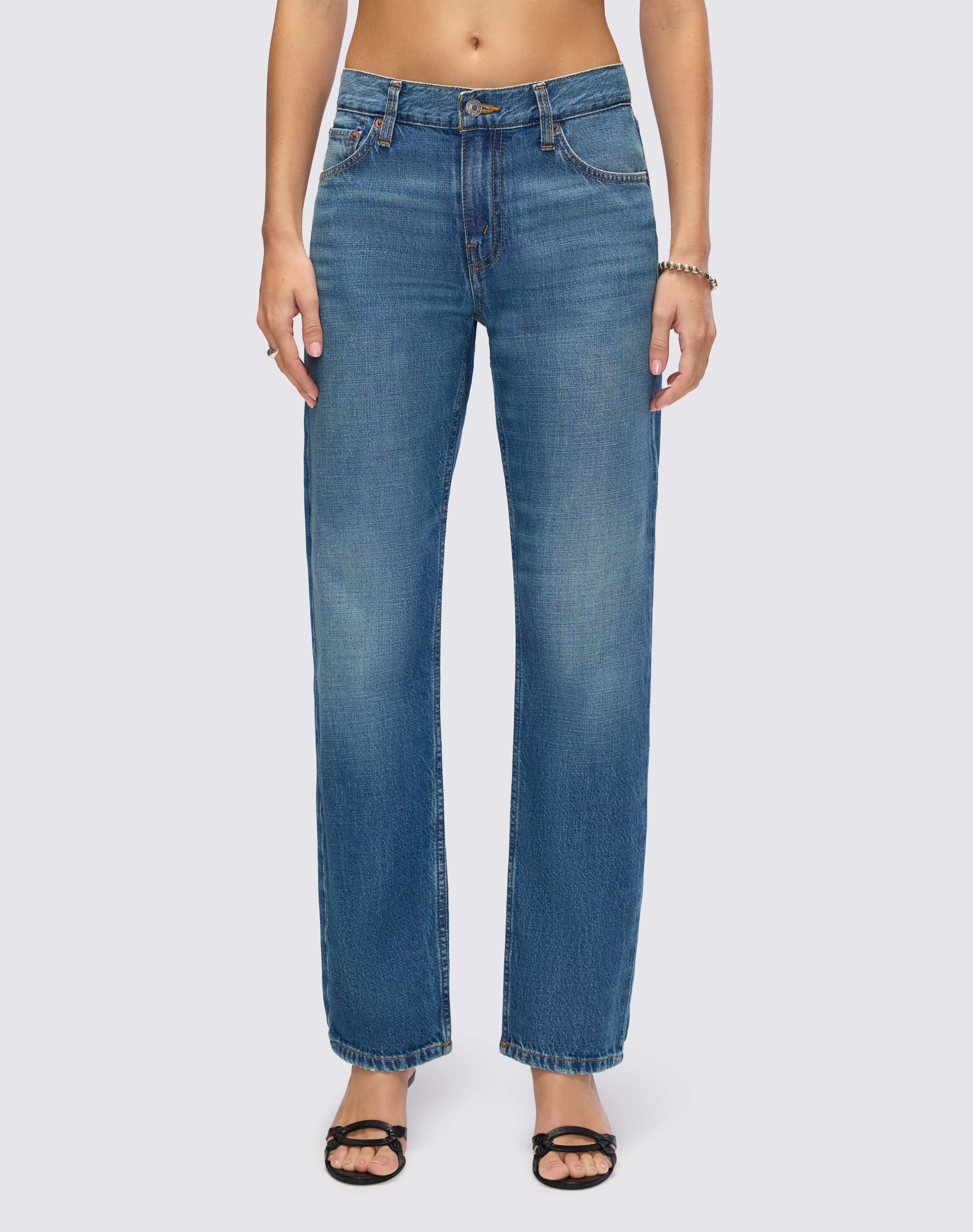 Mid Rise Blondie Crop - Mendocino Indigo