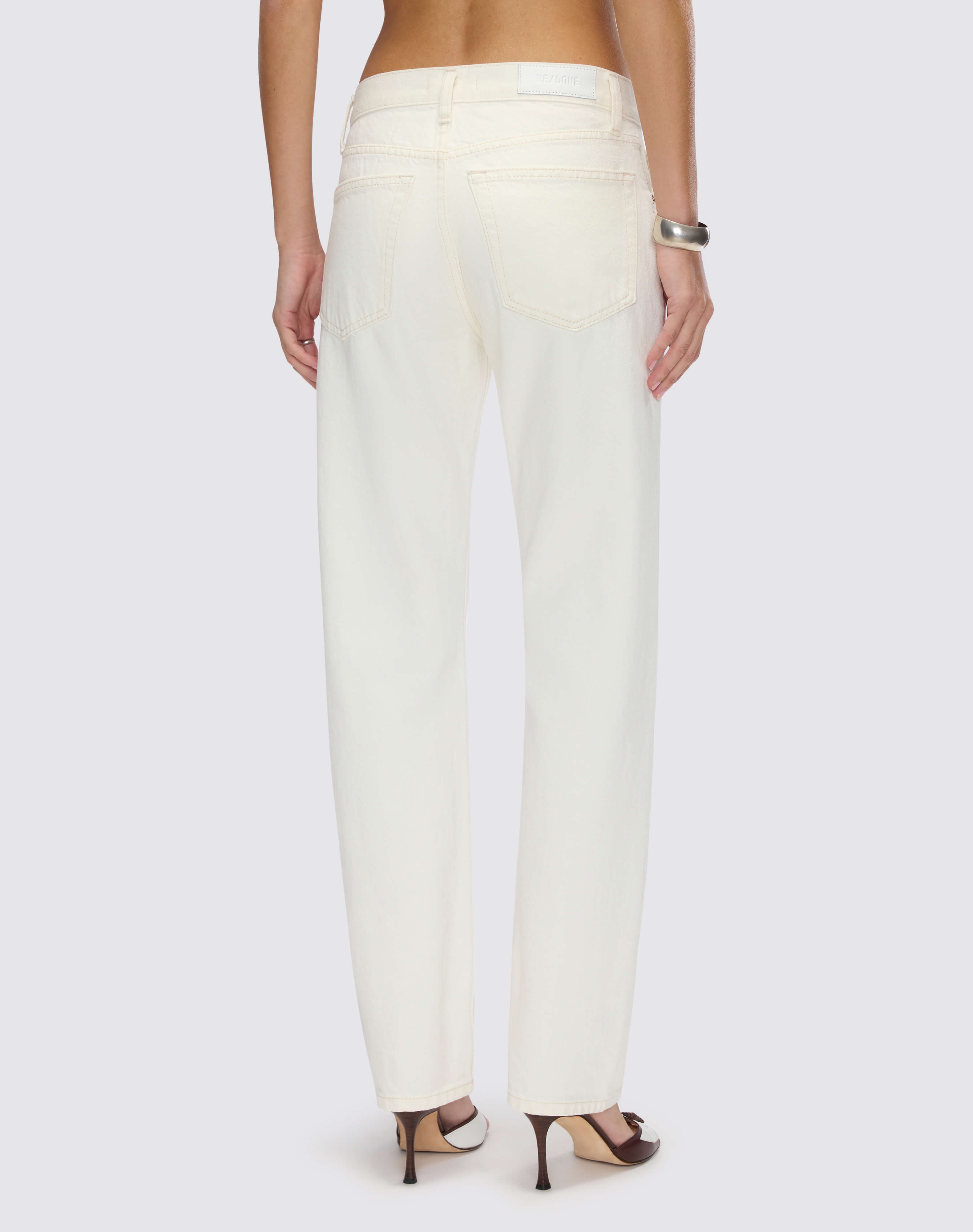 Mid Rise Blondie Crop - Crema