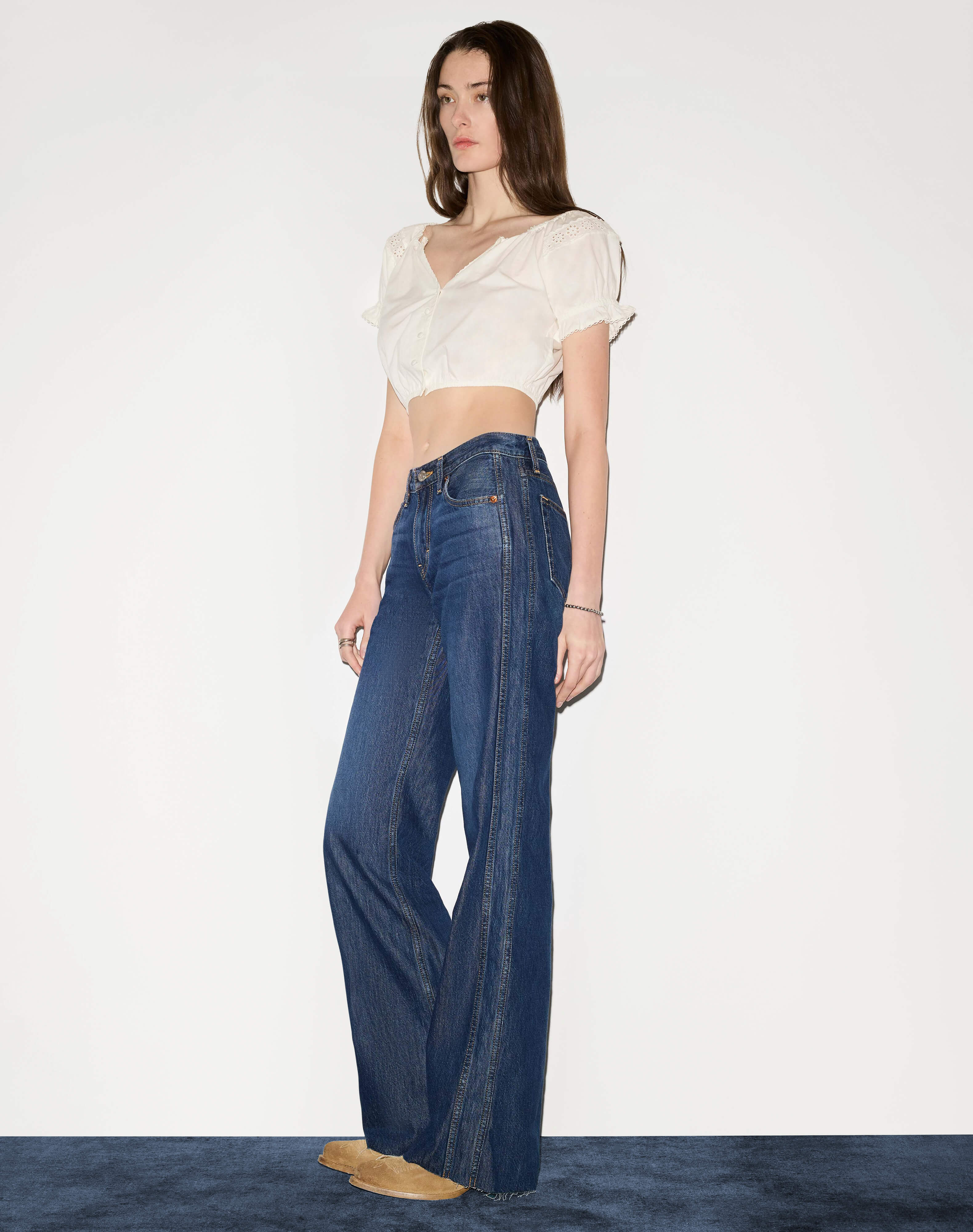 Pattie Puff Sleeve Blouse - Vintage White