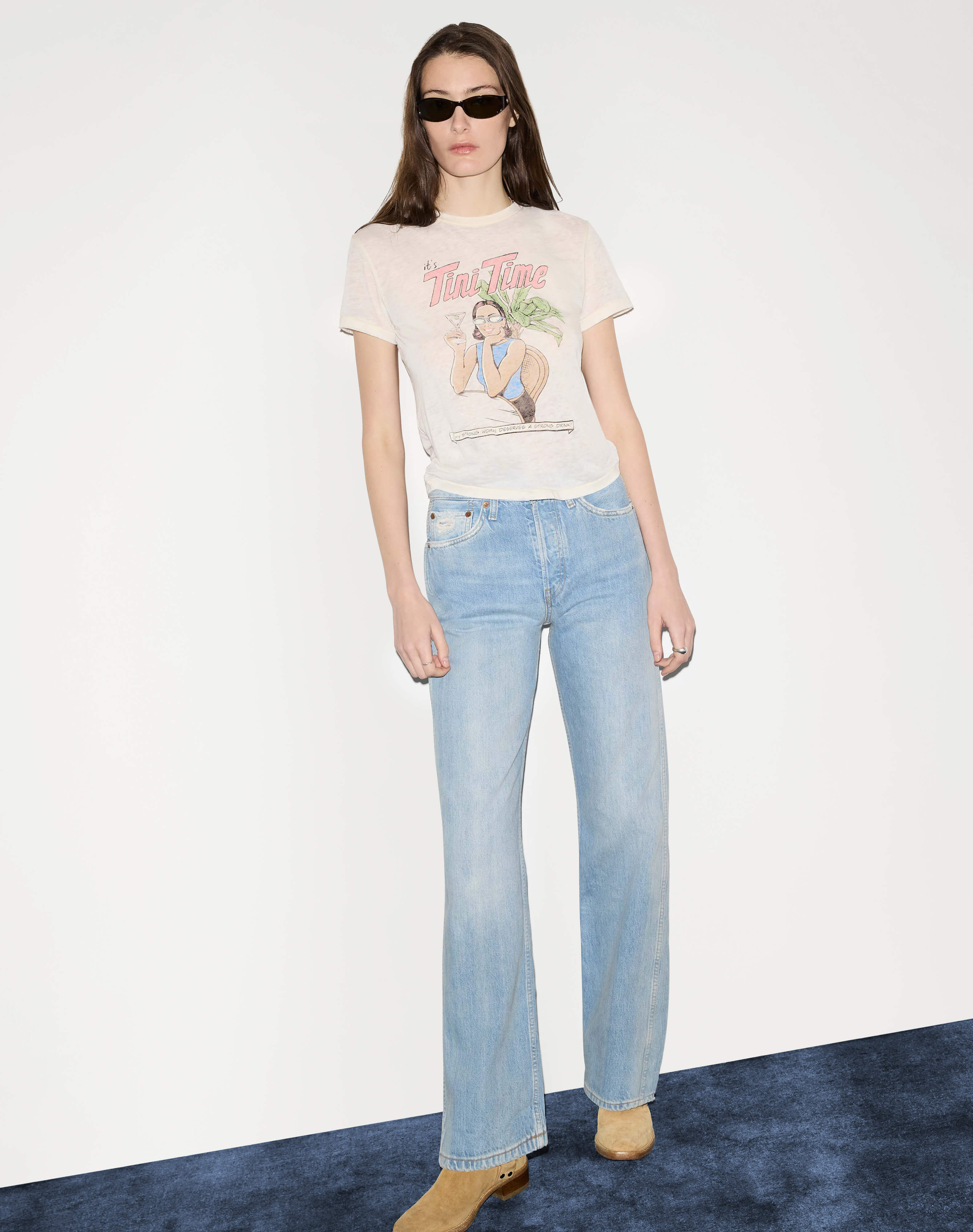 Classic "Tini Time" Tee Vintage White