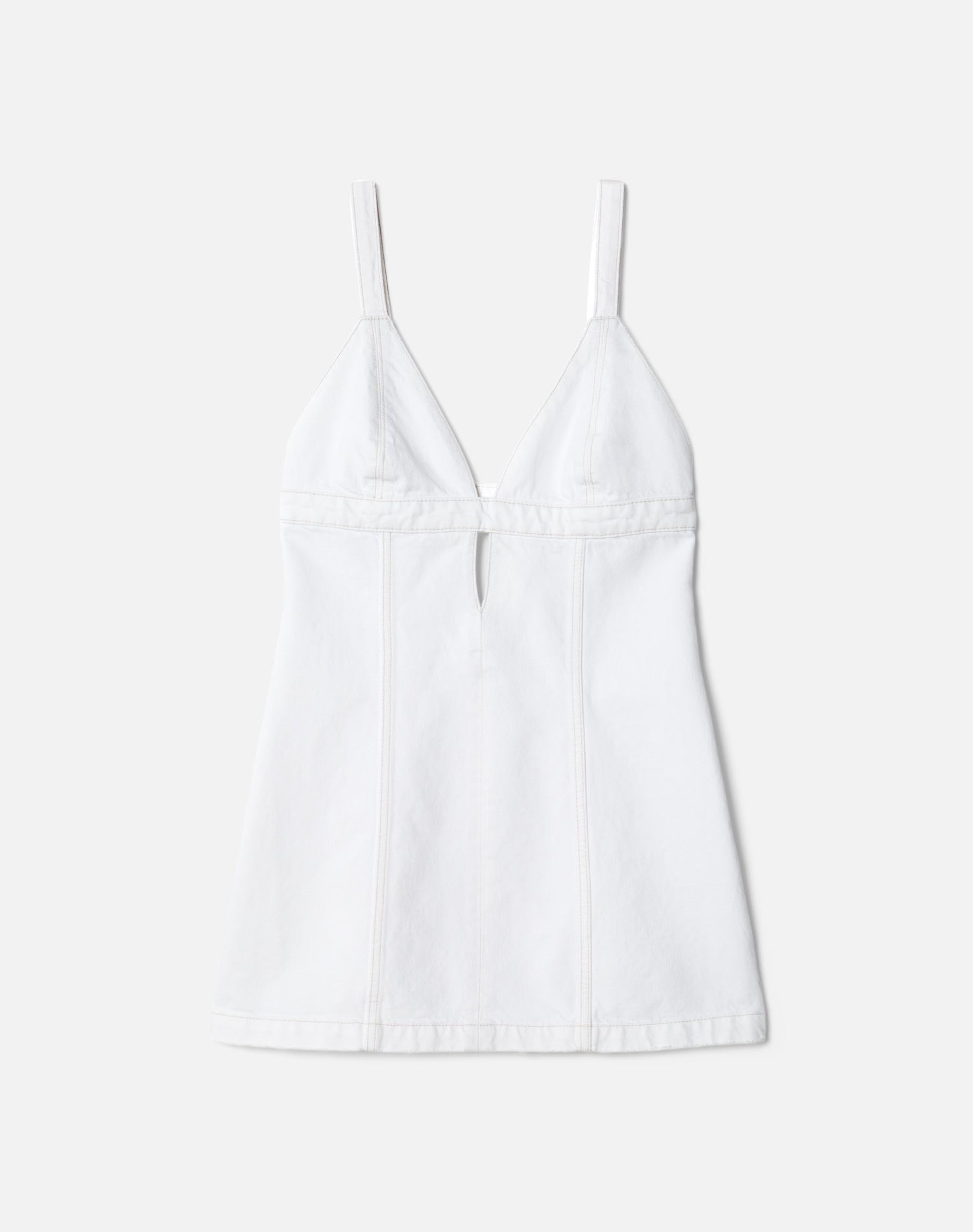 Seamed Shift Dress - White