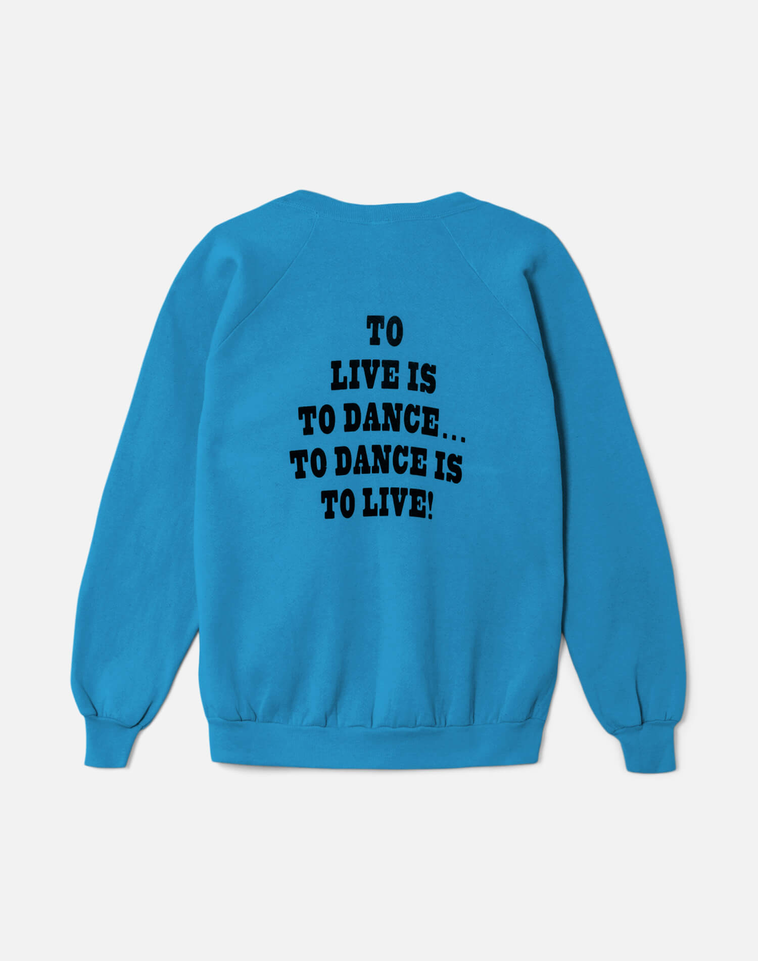 Upcycled "Snoopy Dancing" Sweatshirt in Turquoise - 11229741