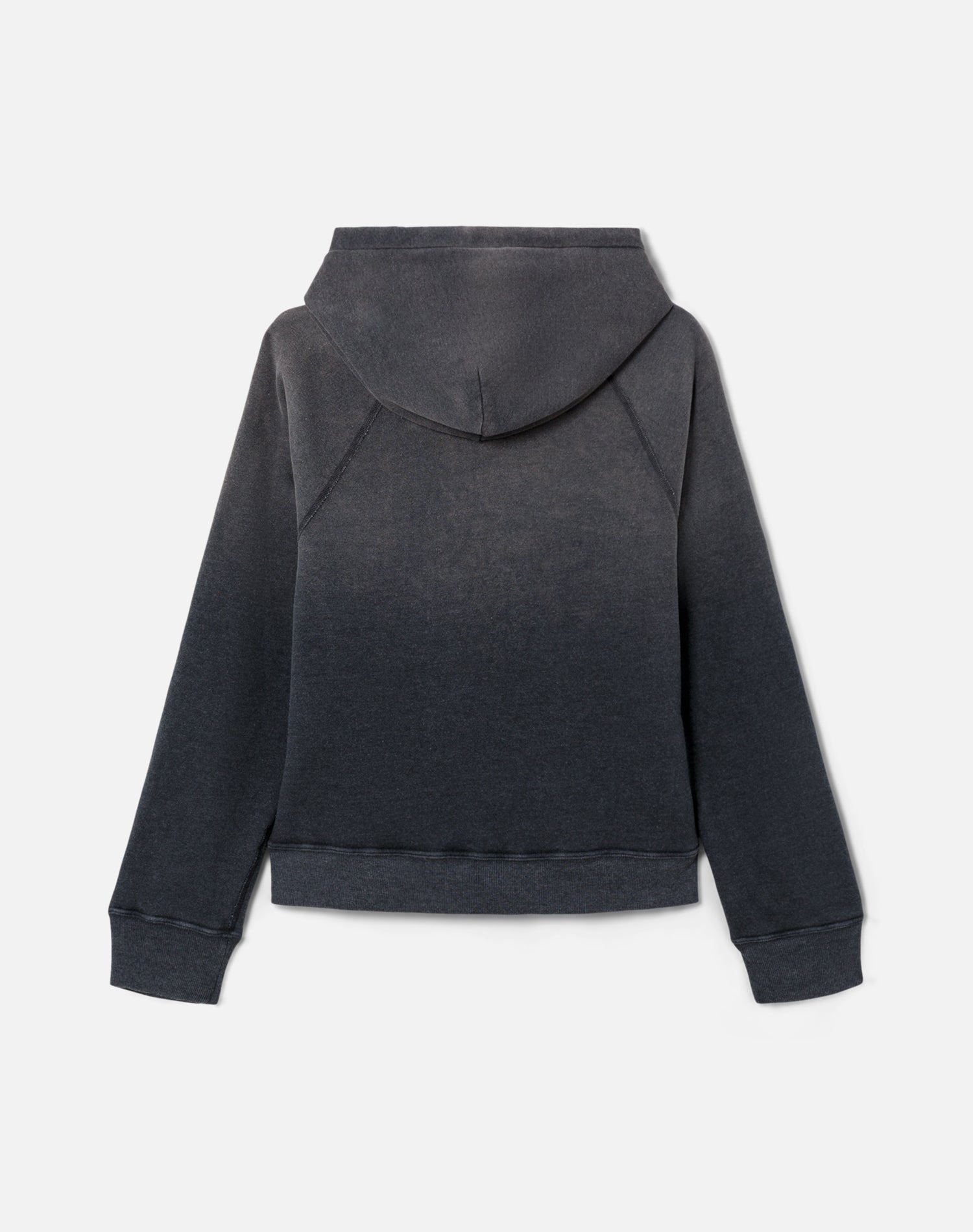 Thermal Lined Raglan Hoodie - Faded Black